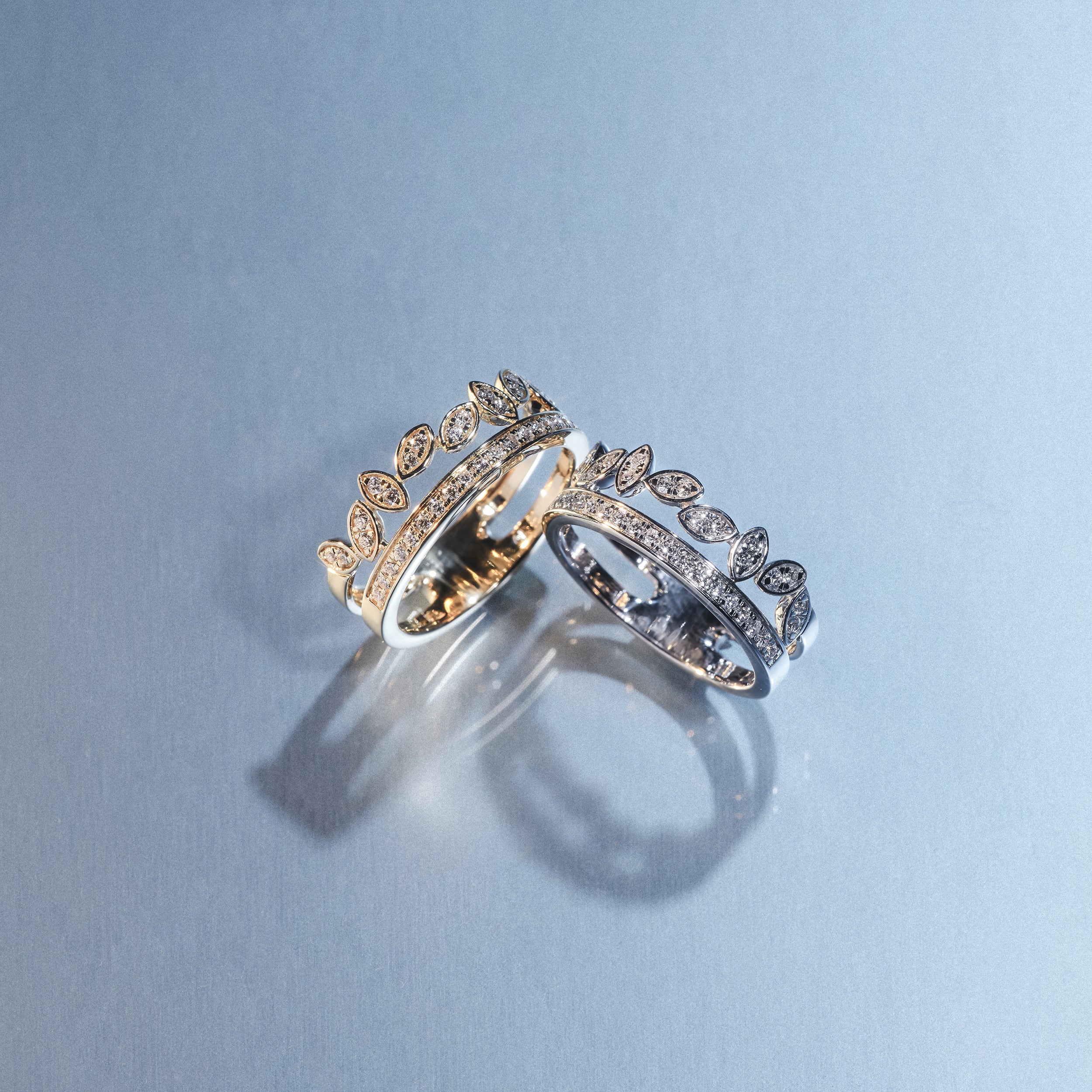 Double Band Stacking Ring Lab Diamond 0.25ct in 925 Silver - Image 8