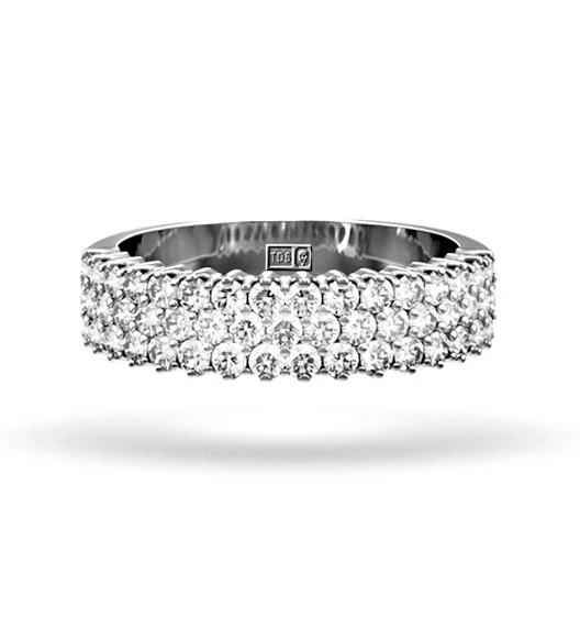 JASMINE 18K White Gold Diamond ETERNITY RING 0.50CT H/SI - Image 2