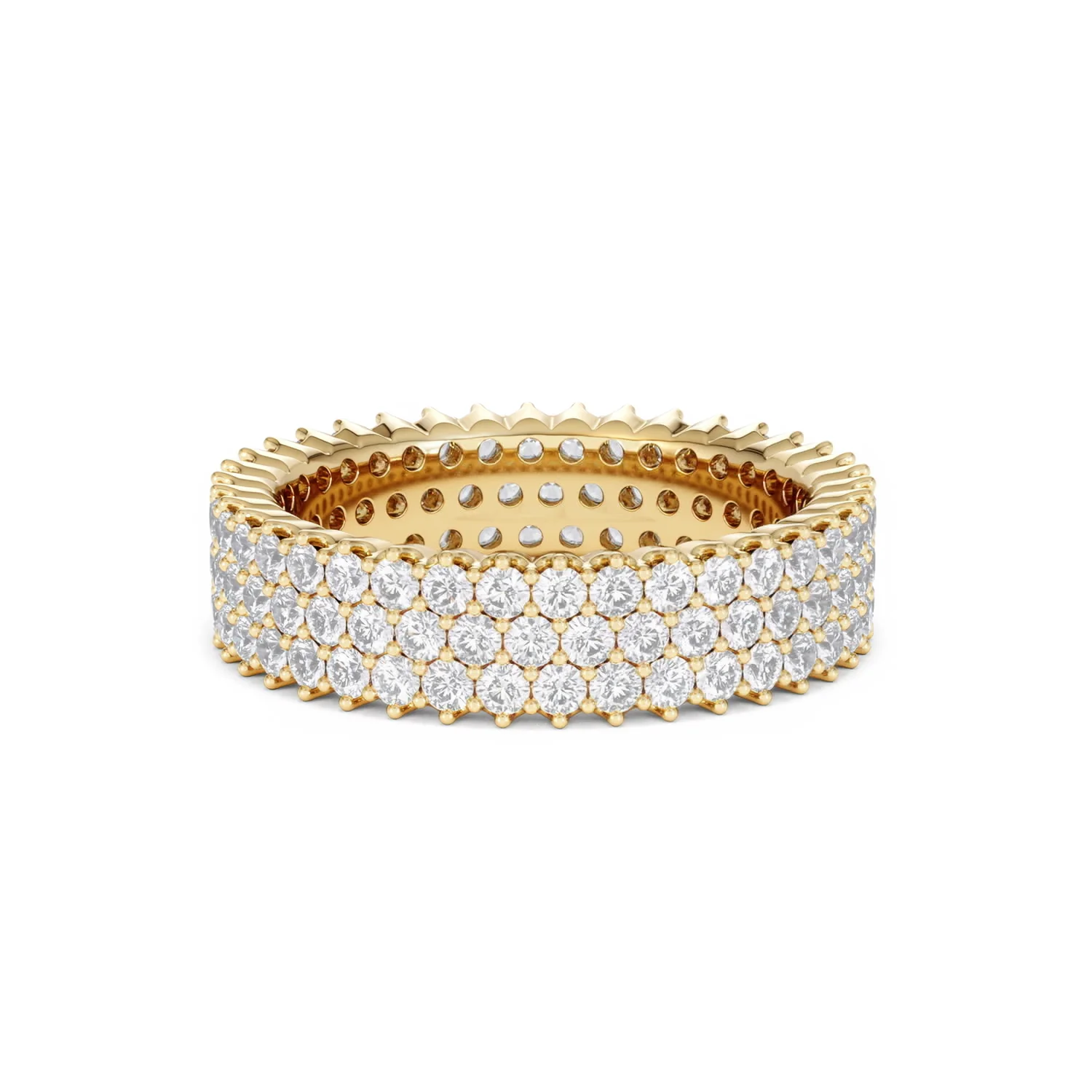 Jasmine Lab Diamond Pave Eternity Ring 2.00ct G/VS in 18K Gold - Image 16