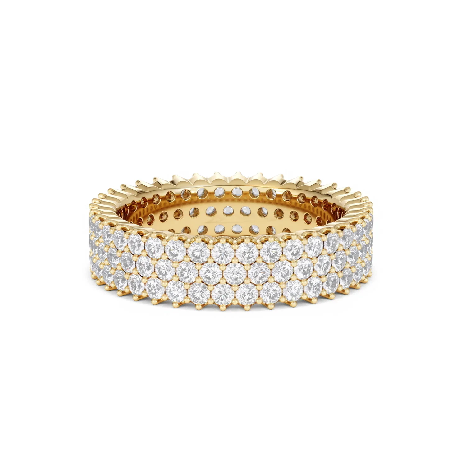 Jasmine Lab Diamond Pave Eternity Ring 2.00ct G/VS in 18K Gold - Image 21