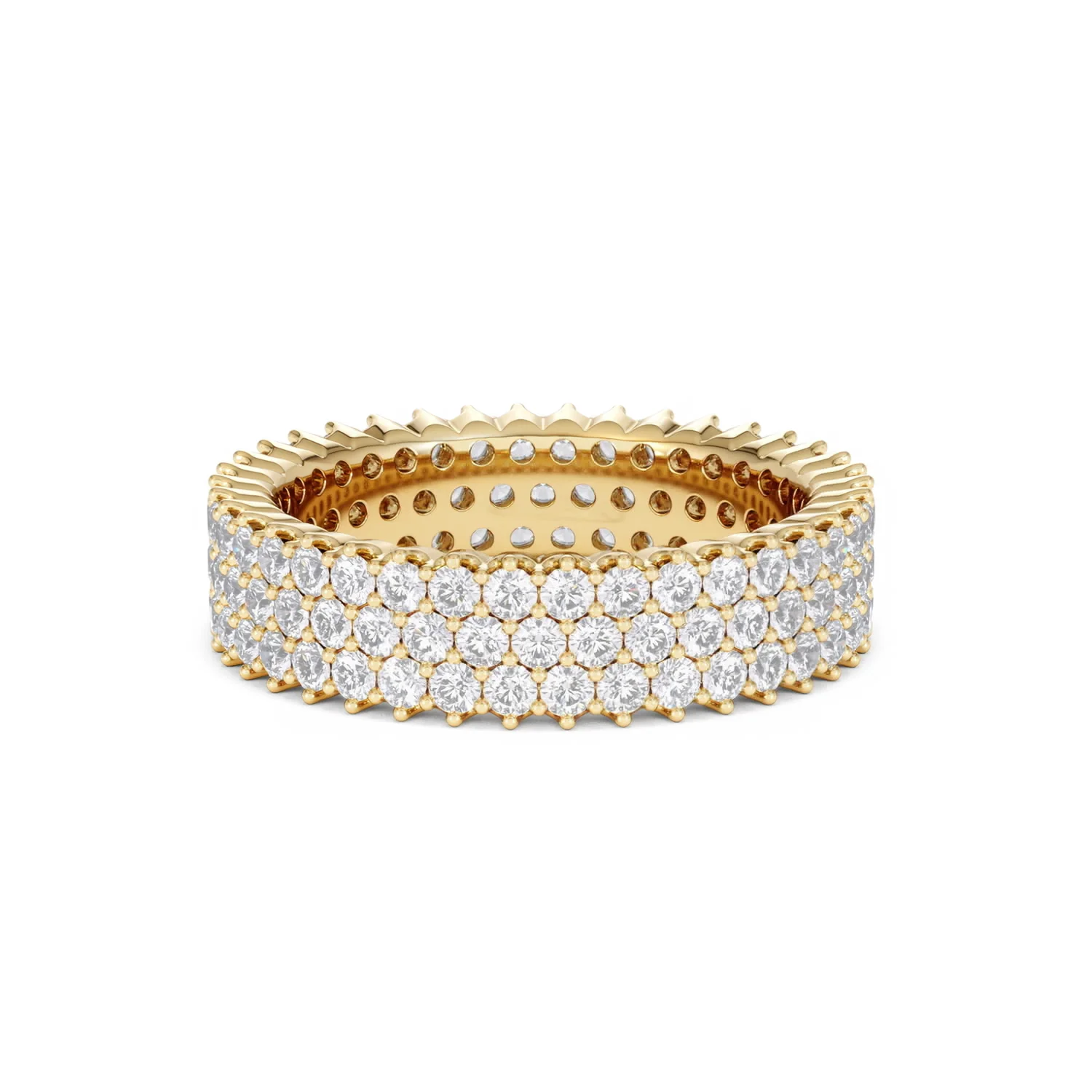 Jasmine Lab Diamond Pave Eternity Ring 2.00ct G/VS in 18K Gold - Image 29