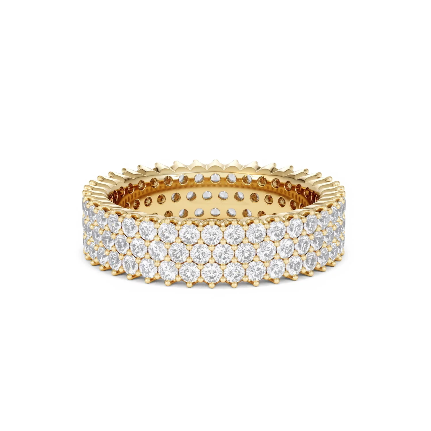 Jasmine Lab Diamond Pave Eternity Ring 2.00ct G/VS in 18K Gold - Image 34