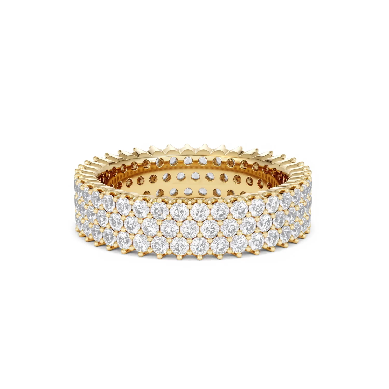 Jasmine Lab Diamond Pave Eternity Ring 2.00ct G/VS in 18K Gold - Image 35