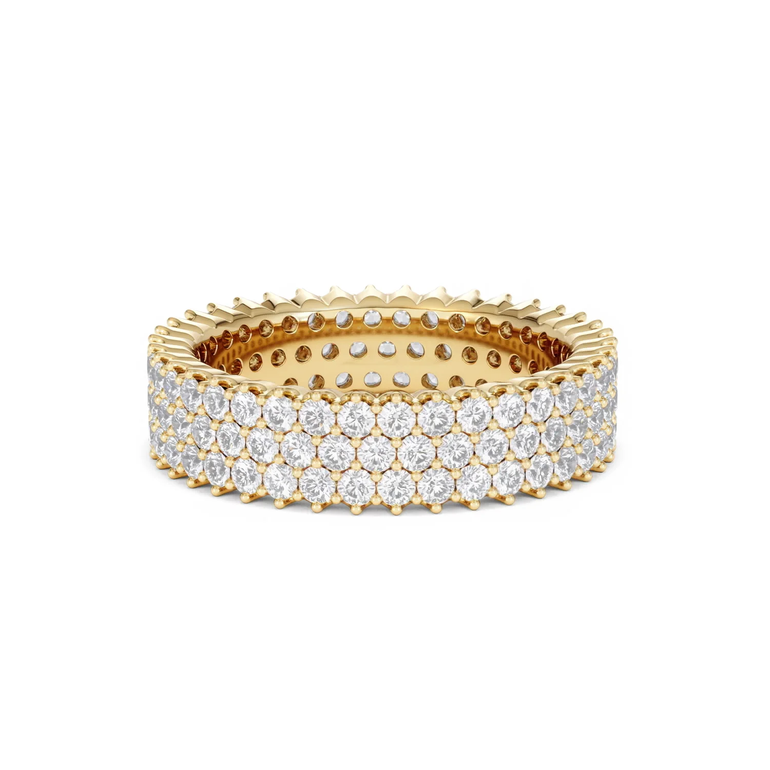 Jasmine Lab Diamond Pave Eternity Ring 2.00ct G/VS in 18K Gold - Image 37