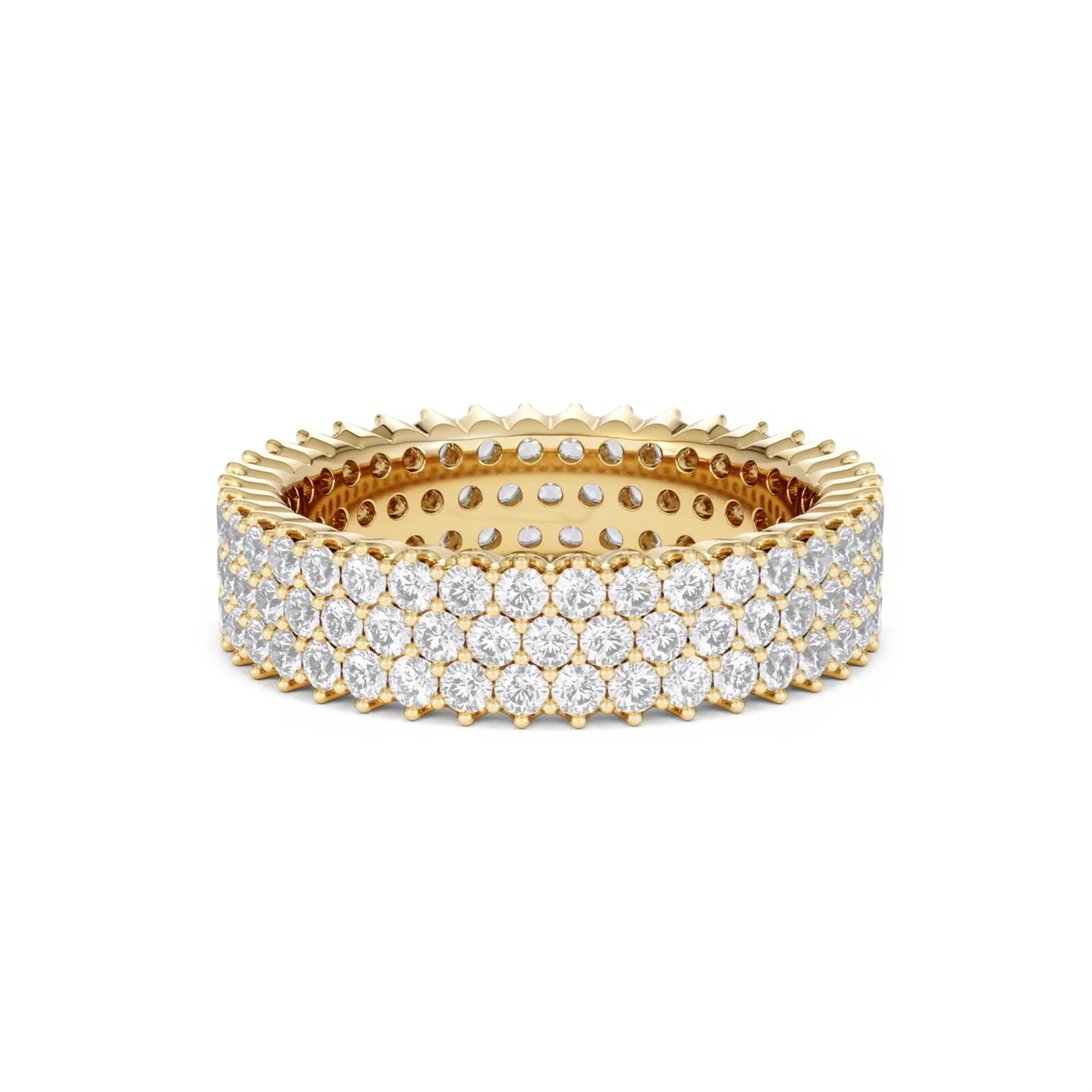 Jasmine Lab Diamond Pave Eternity Ring 2.00ct G/VS in 18K Gold - Image 73