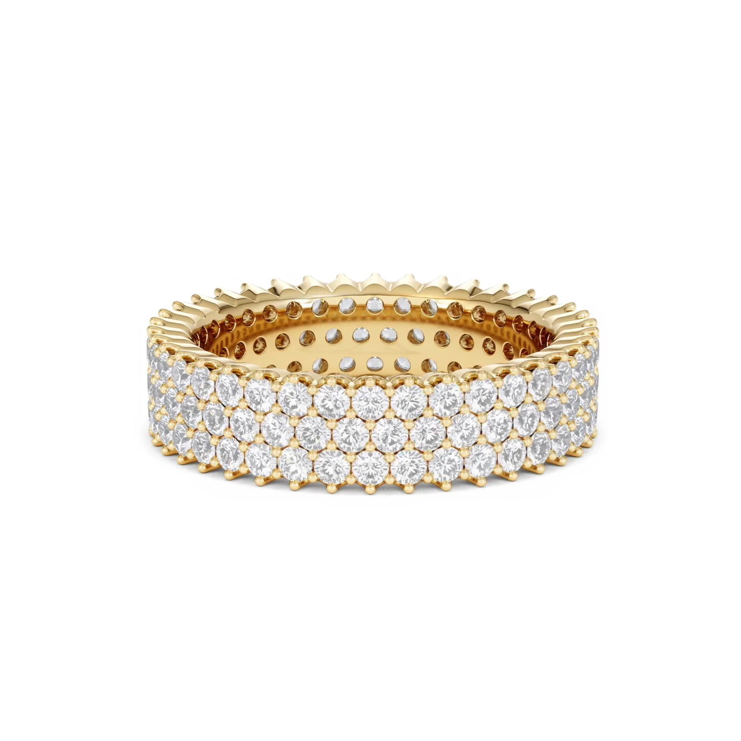 Jasmine Lab Diamond Pave Eternity Ring 2.00ct G/VS in 18K Gold - Image 76