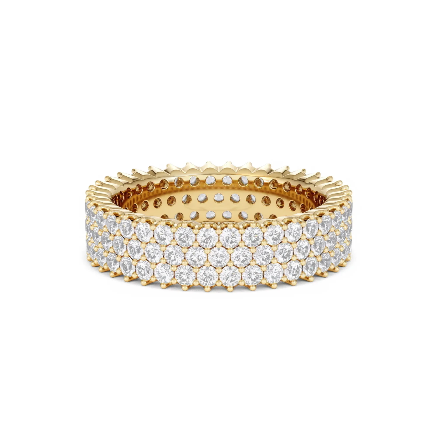 Jasmine Lab Diamond Pave Eternity Ring 2.00ct G/VS in 18K Gold - Image 8
