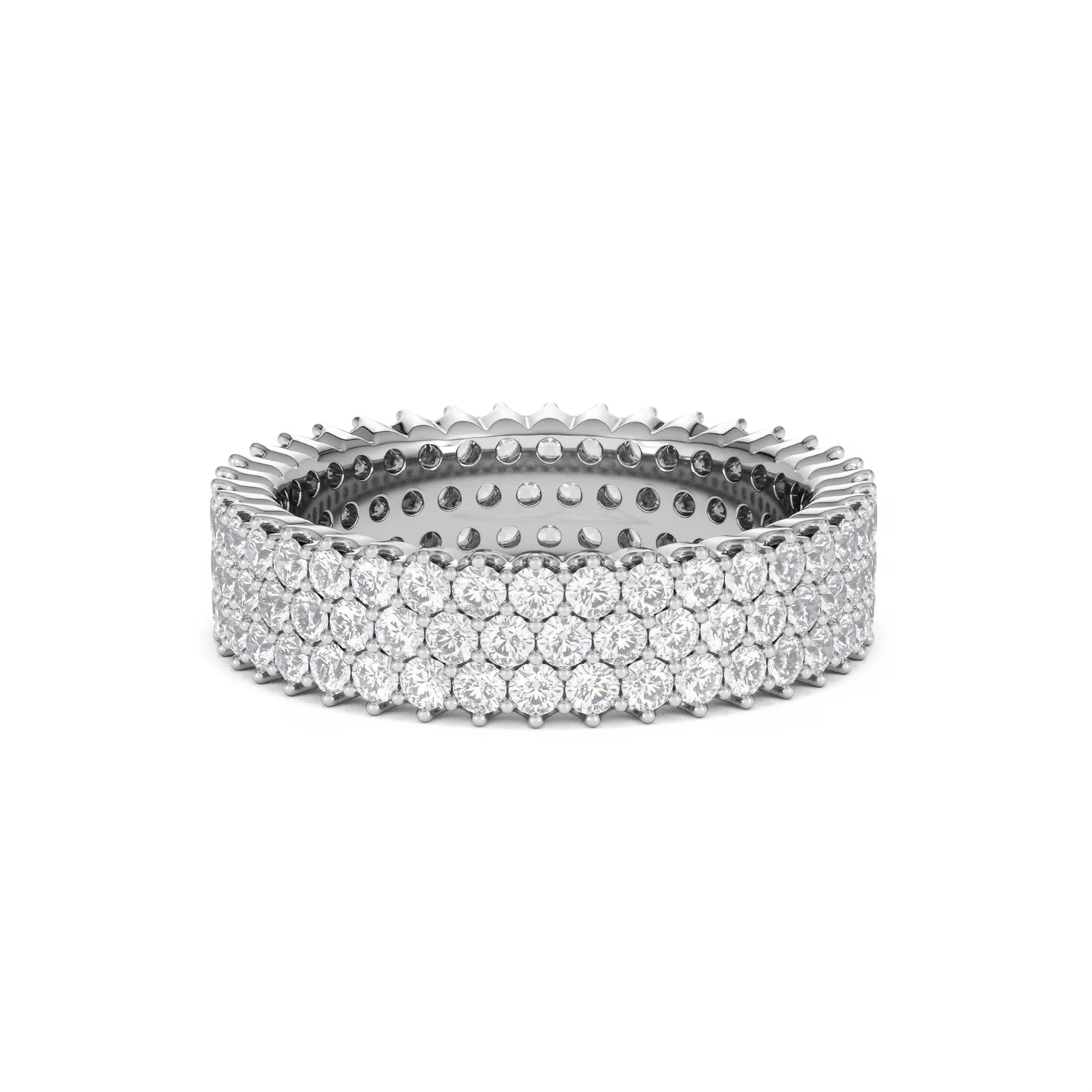 Jasmine Lab Diamond Pave Eternity Ring 2.00ct G/VS in 18K White Gold - Image 13