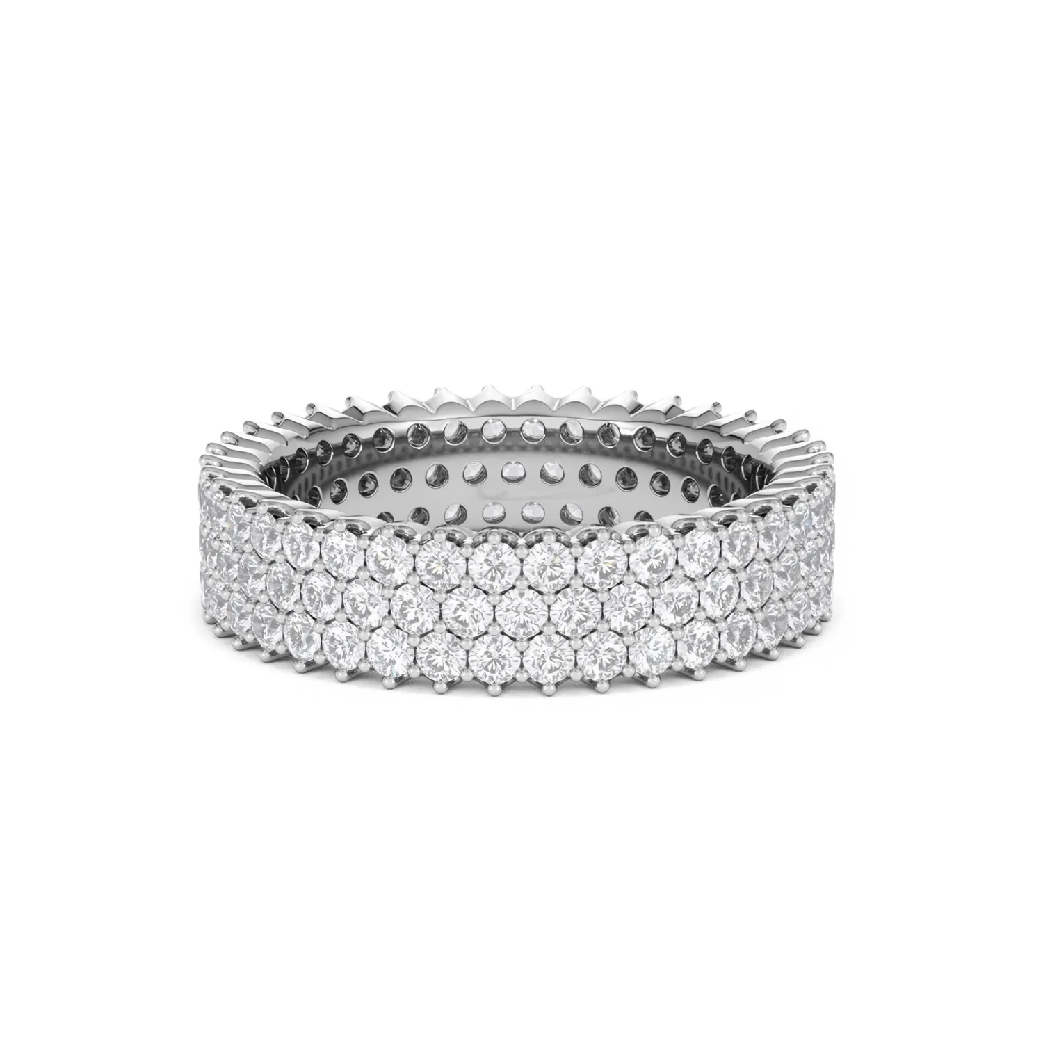 Jasmine Lab Diamond Pave Eternity Ring 2.00ct G/VS in 18K White Gold - Image 23