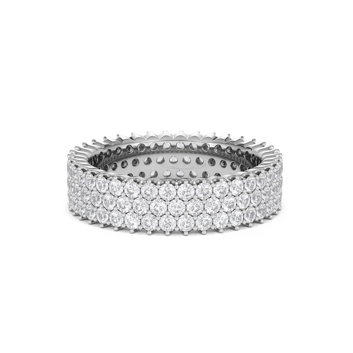 Jasmine Lab Diamond Pave Eternity Ring 2.00ct G/VS in 18K White Gold - Image 25