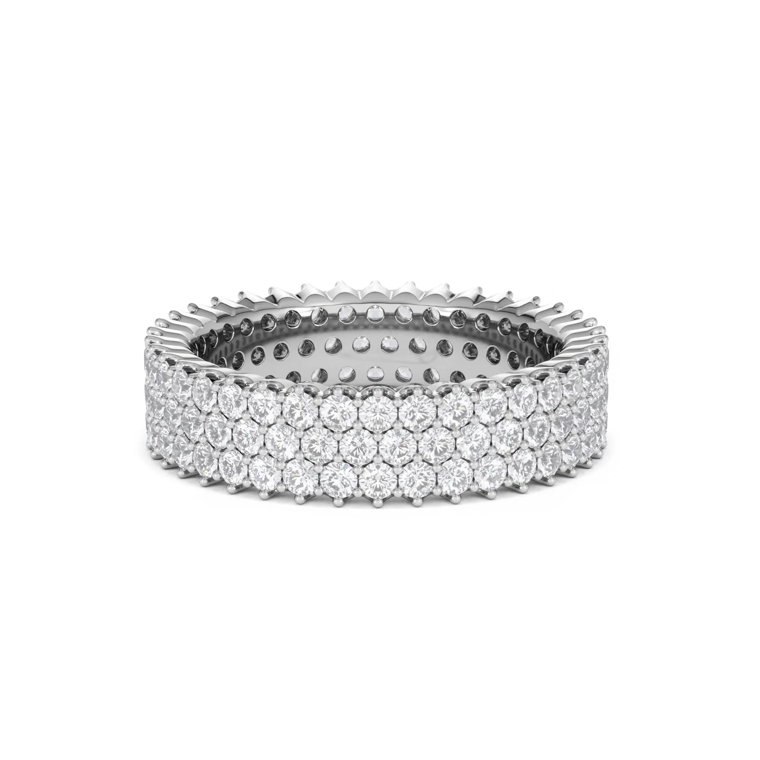 Jasmine Lab Diamond Pave Eternity Ring 2.00ct G/VS in 18K White Gold - Image 28