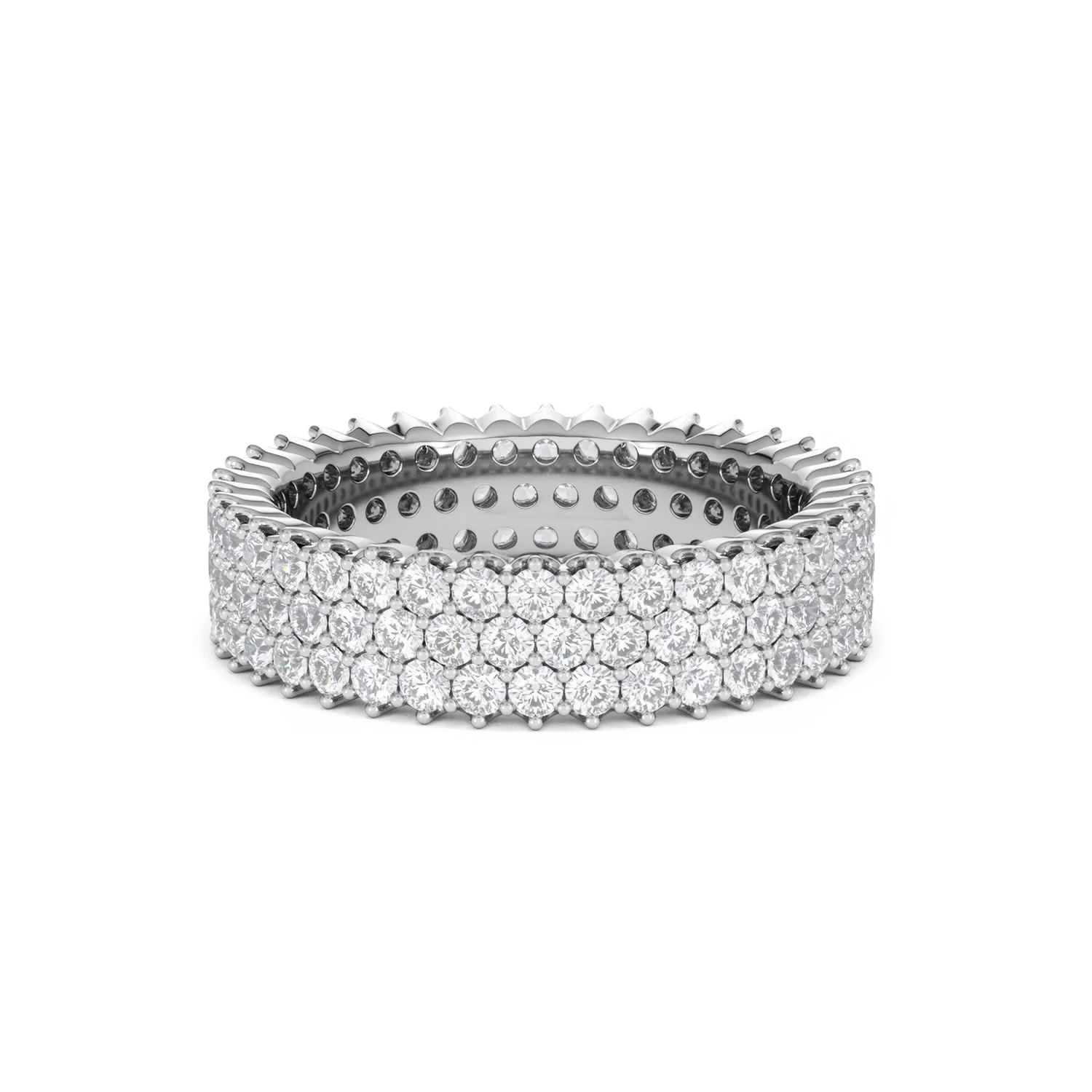Jasmine Lab Diamond Pave Eternity Ring 2.00ct G/VS in 18K White Gold - Image 32