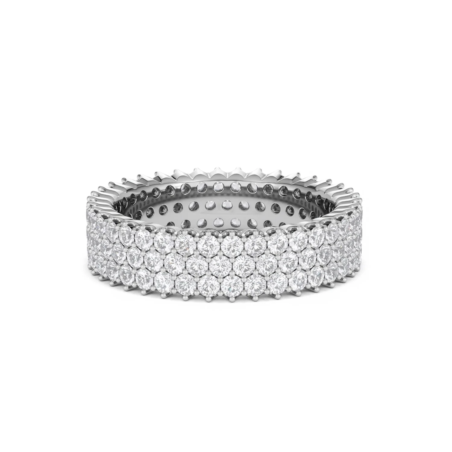 Jasmine Lab Diamond Pave Eternity Ring 2.00ct G/VS in 18K White Gold - Image 35