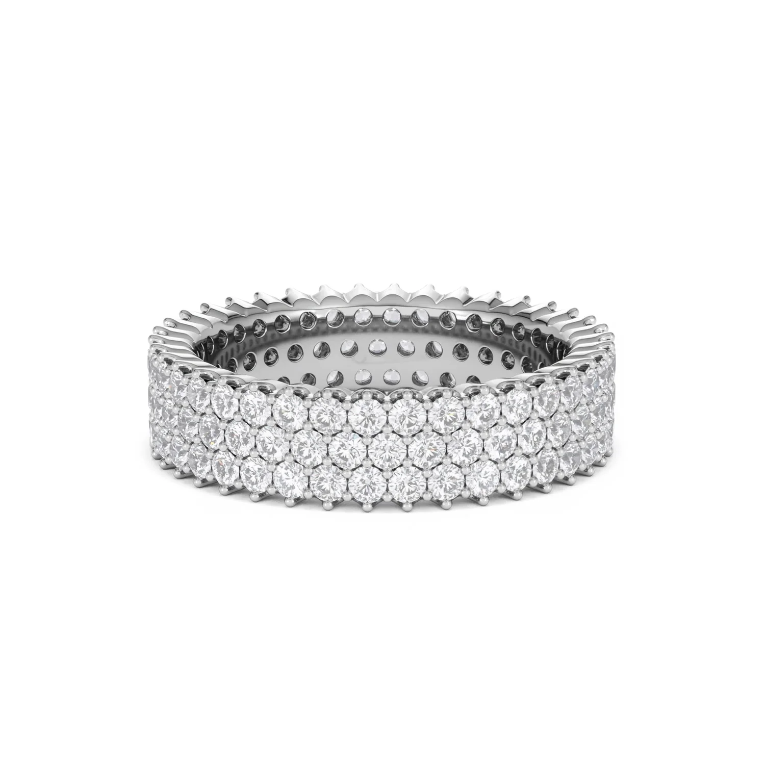 Jasmine Lab Diamond Pave Eternity Ring 2.00ct G/VS in 18K White Gold - Image 44