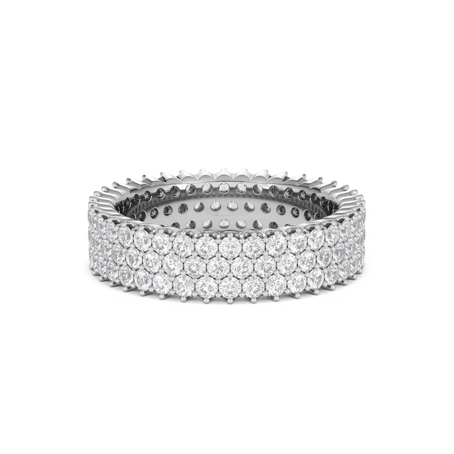 Jasmine Lab Diamond Pave Eternity Ring 2.00ct G/VS in 18K White Gold - Image 45