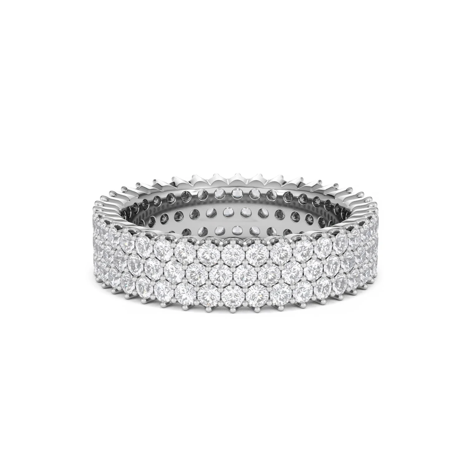 Jasmine Lab Diamond Pave Eternity Ring 2.00ct G/VS in 18K White Gold - Image 57