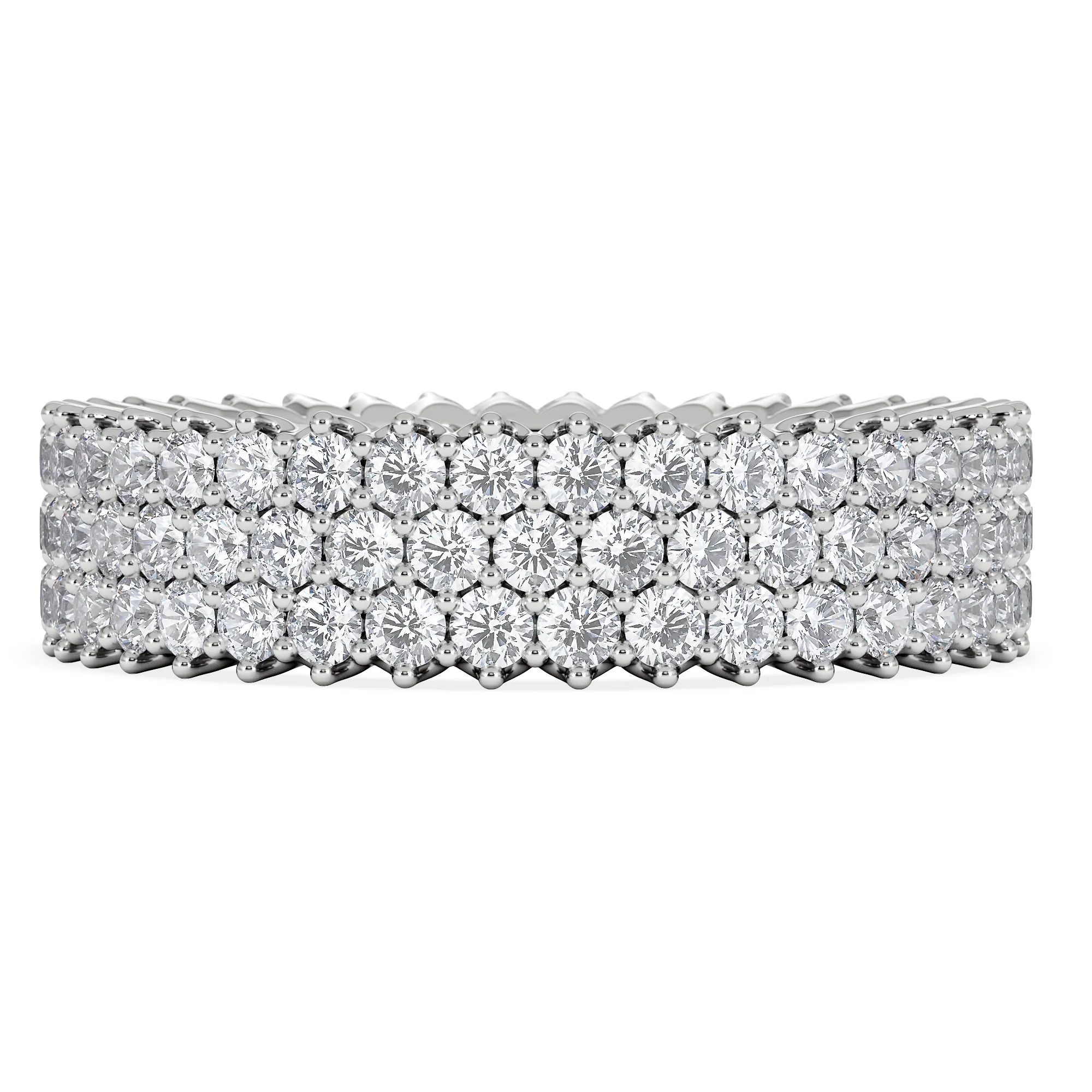 Jasmine Lab Diamond Pave Eternity Ring 2.00ct G/VS in 18K White Gold - Image 6