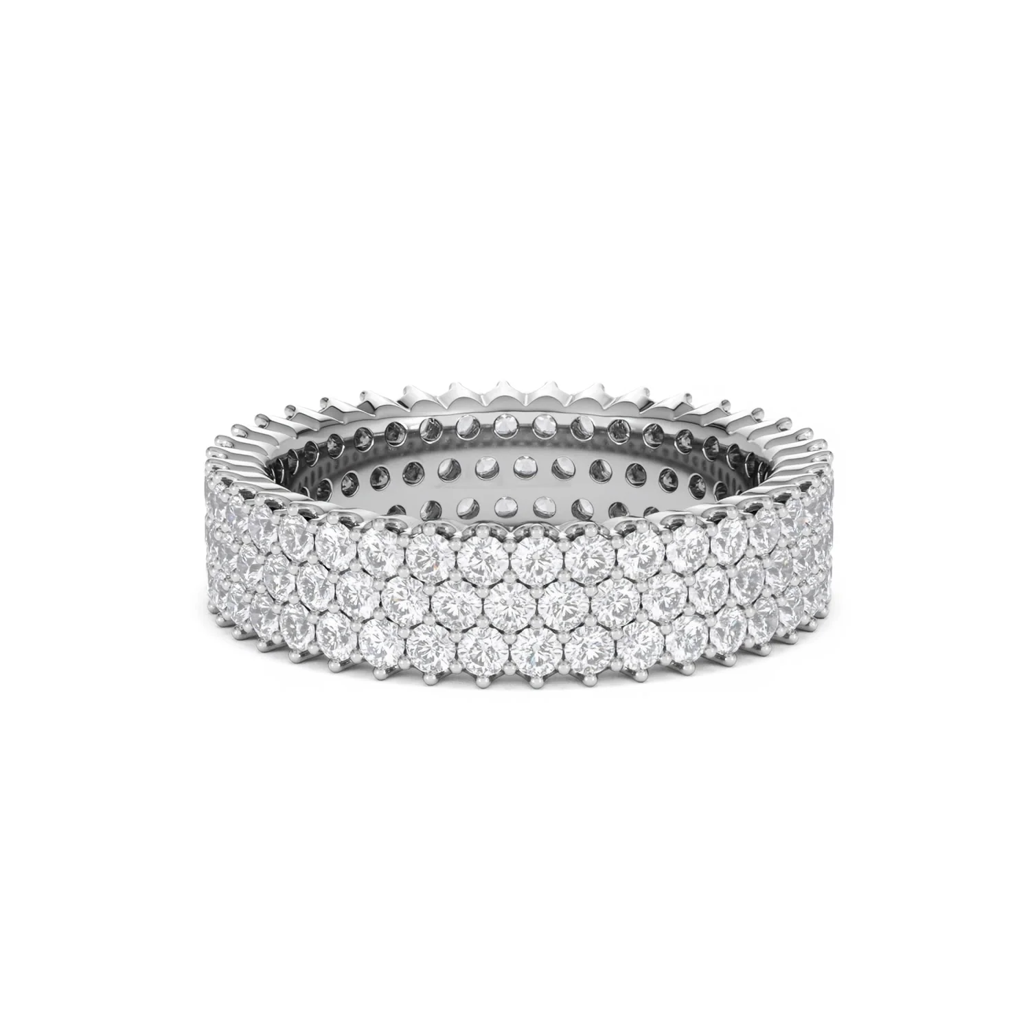 Jasmine Lab Diamond Pave Eternity Ring 2.00ct G/VS in 18K White Gold - Image 60