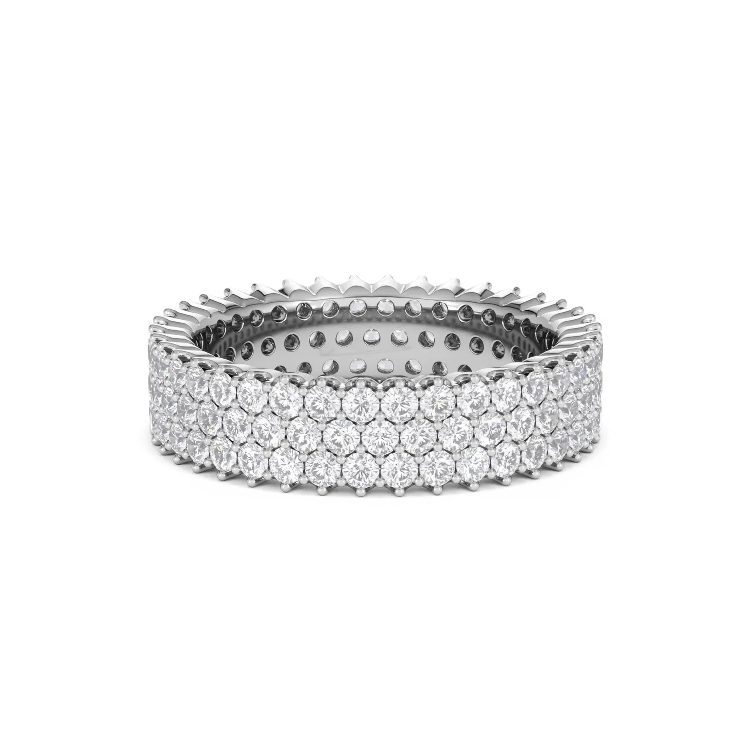 Jasmine Lab Diamond Pave Eternity Ring 2.00ct G/VS in 18K White Gold - Image 67