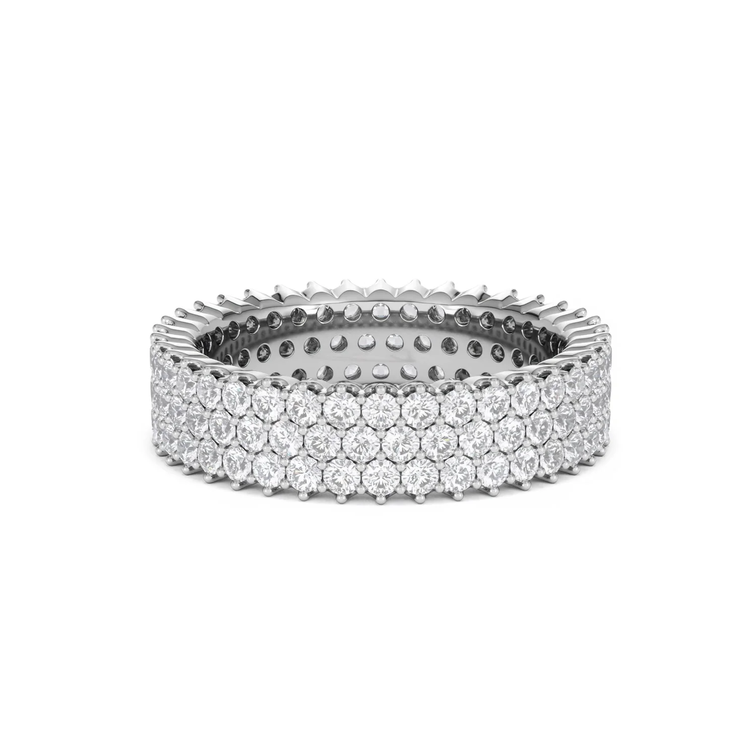 Jasmine Lab Diamond Pave Eternity Ring 2.00ct G/VS in 18K White Gold - Image 74