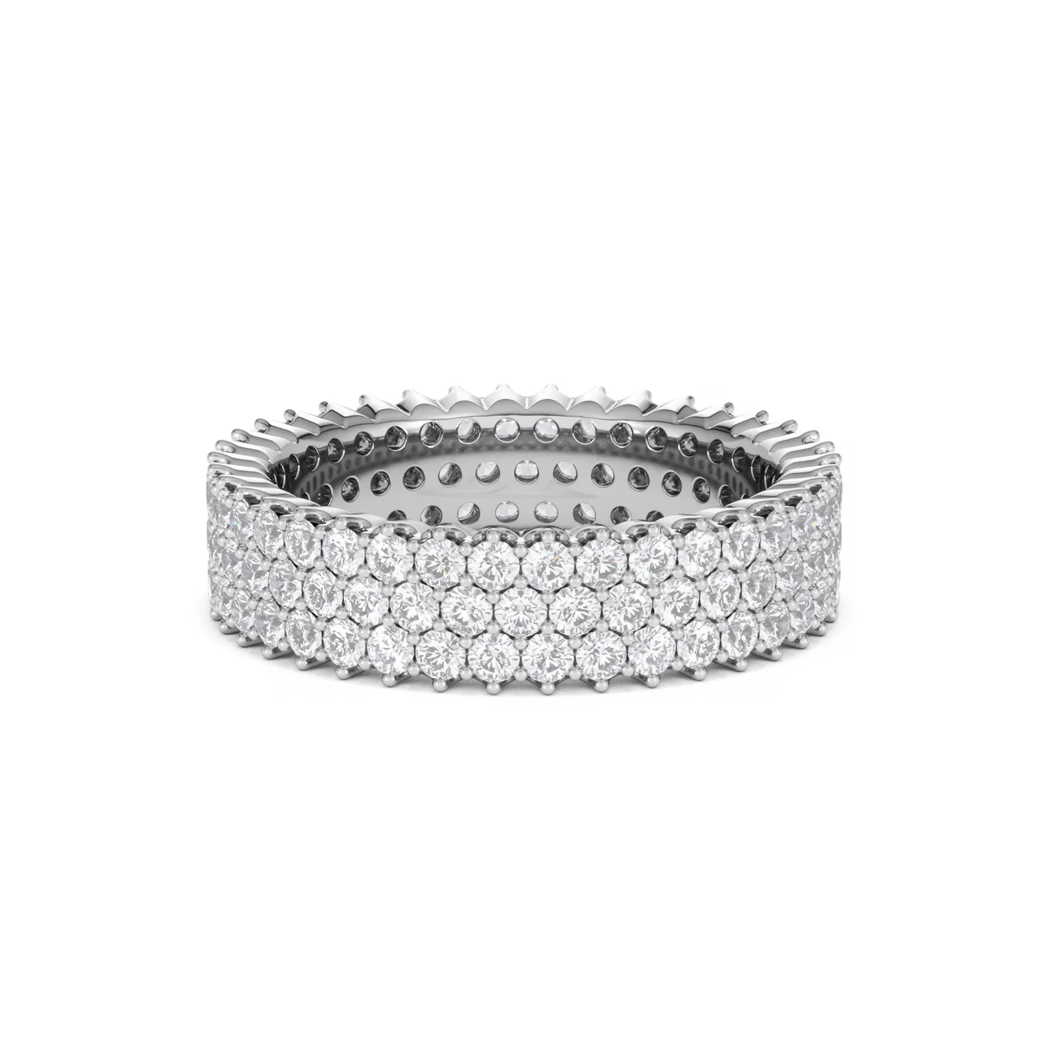 Jasmine Lab Diamond Pave Eternity Ring 2.00ct G/VS in 18K White Gold - Image 77