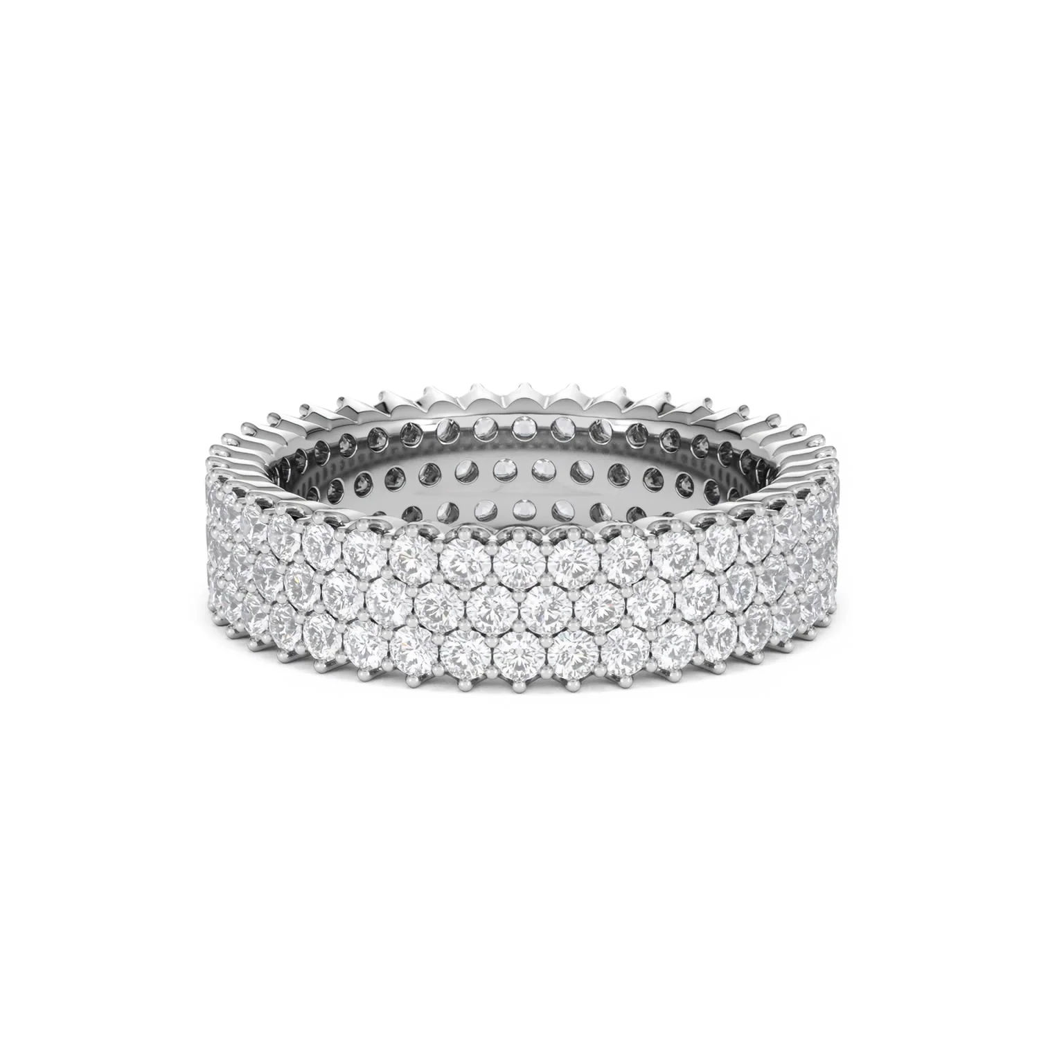 Jasmine Lab Diamond Pave Eternity Ring 2.00ct G/VS in 18K White Gold - Image 78
