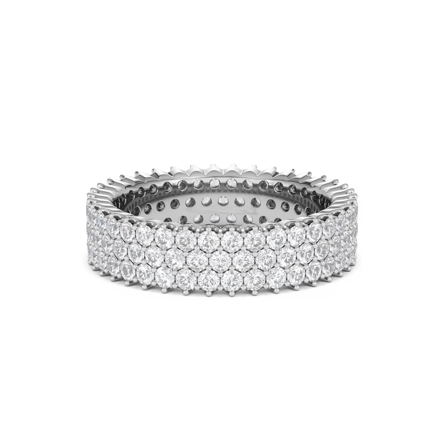 Jasmine Lab Diamond Pave Eternity Ring 2.00ct G/VS in Platinum - Image 10