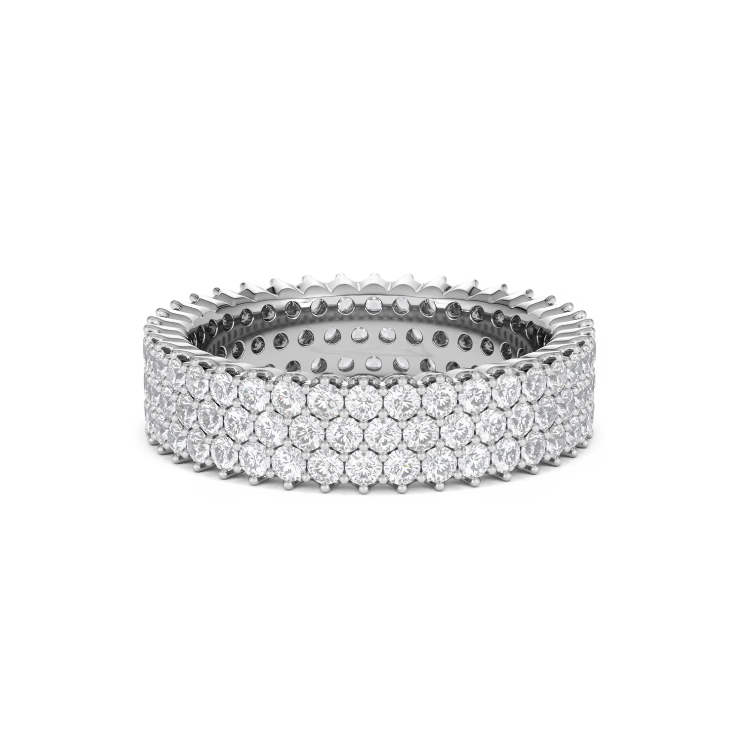 Jasmine Lab Diamond Pave Eternity Ring 2.00ct G/VS in Platinum - Image 11