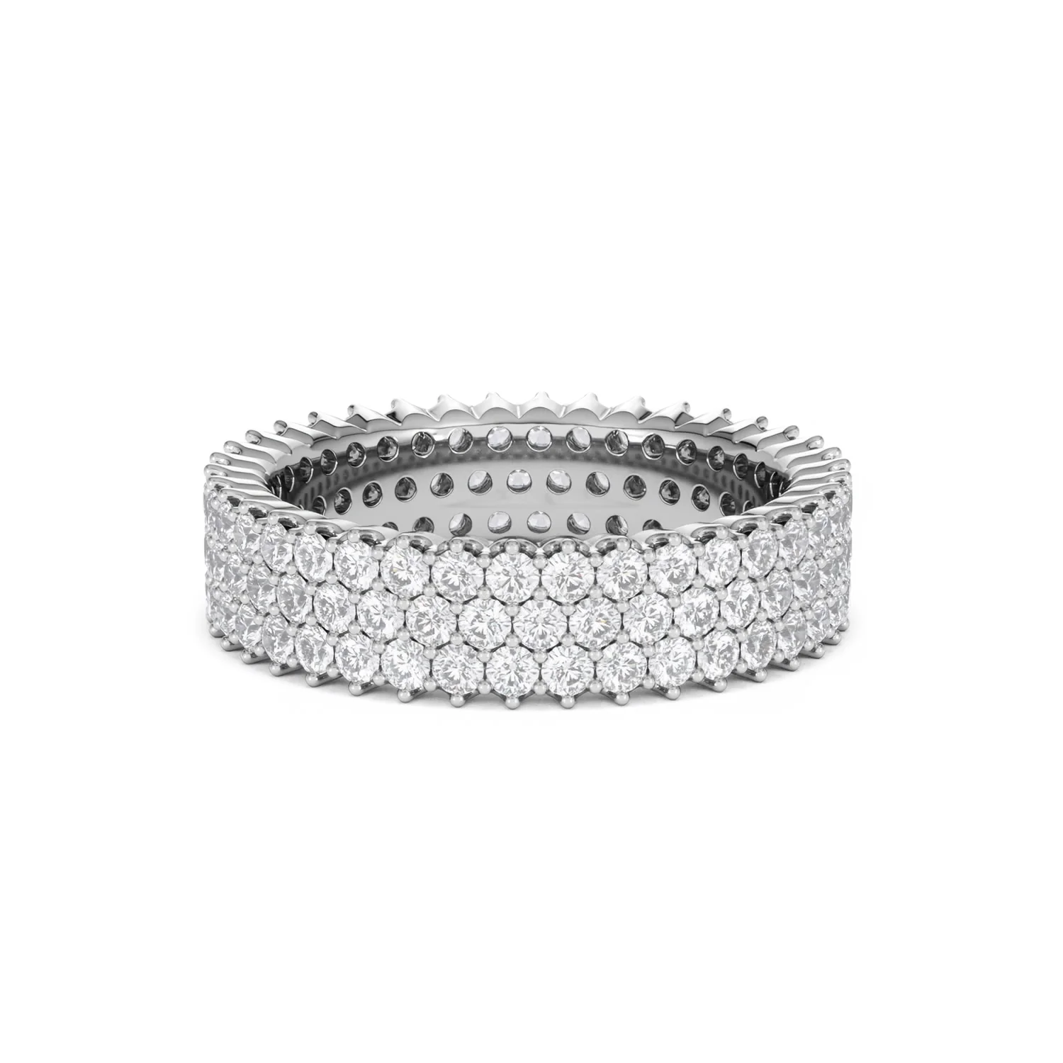 Jasmine Lab Diamond Pave Eternity Ring 2.00ct G/VS in Platinum - Image 17