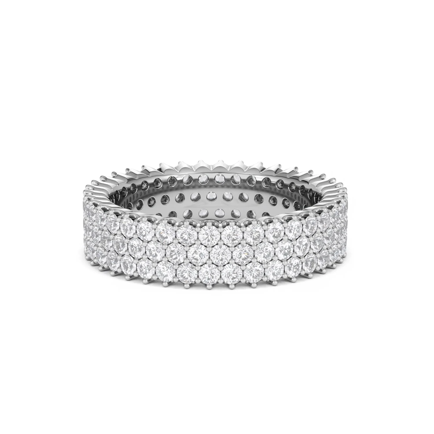 Jasmine Lab Diamond Pave Eternity Ring 2.00ct G/VS in Platinum - Image 19