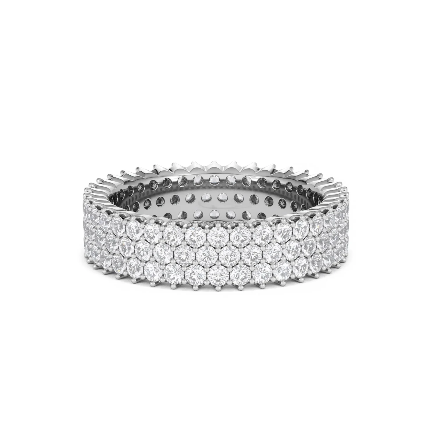 Jasmine Lab Diamond Pave Eternity Ring 2.00ct G/VS in Platinum - Image 24