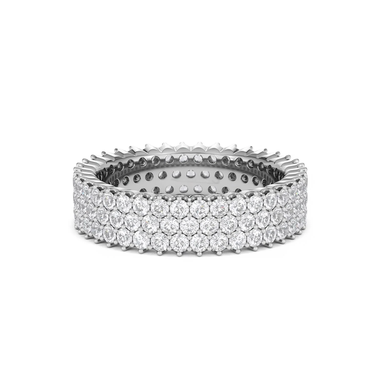 Jasmine Lab Diamond Pave Eternity Ring 2.00ct G/VS in Platinum - Image 29