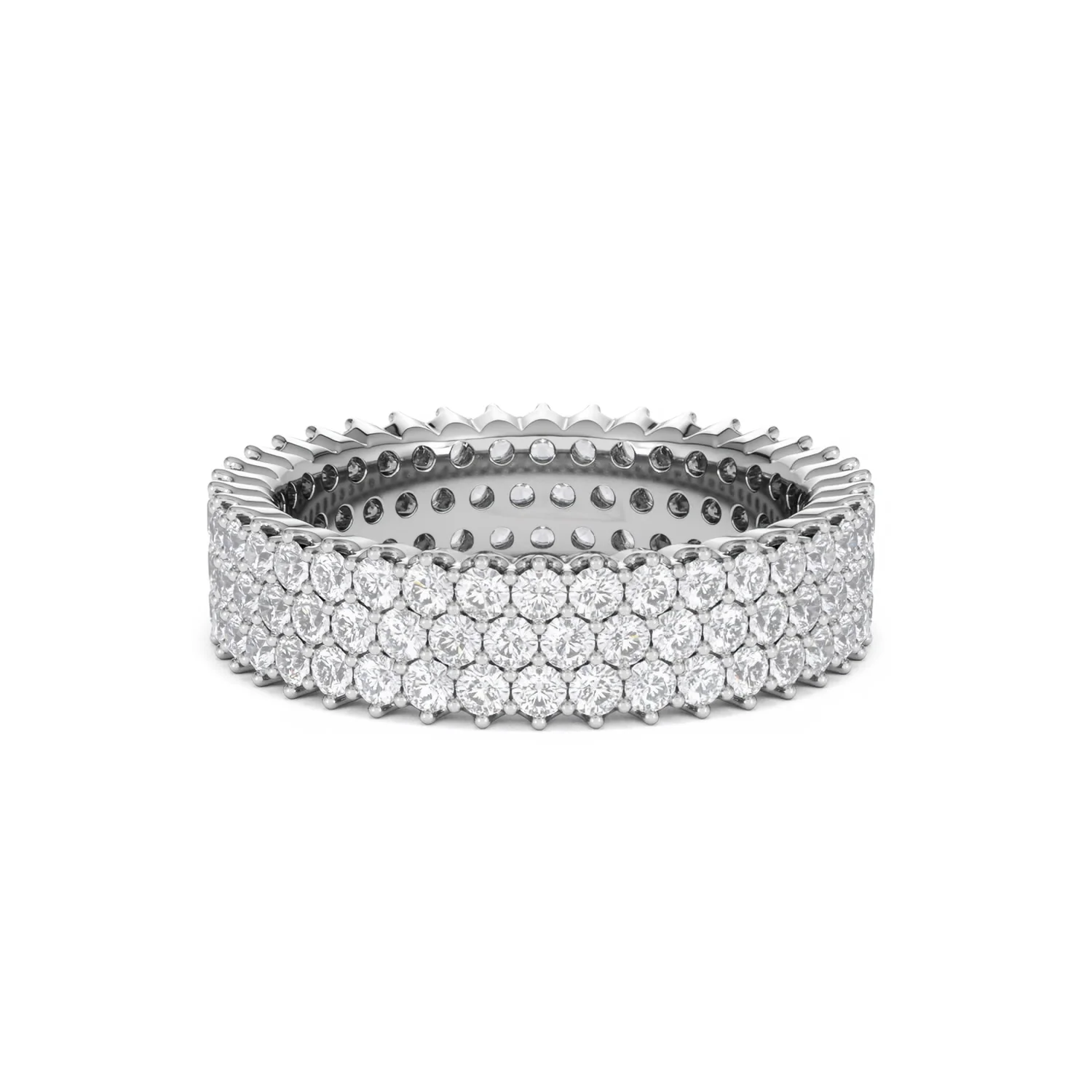 Jasmine Lab Diamond Pave Eternity Ring 2.00ct G/VS in Platinum - Image 30