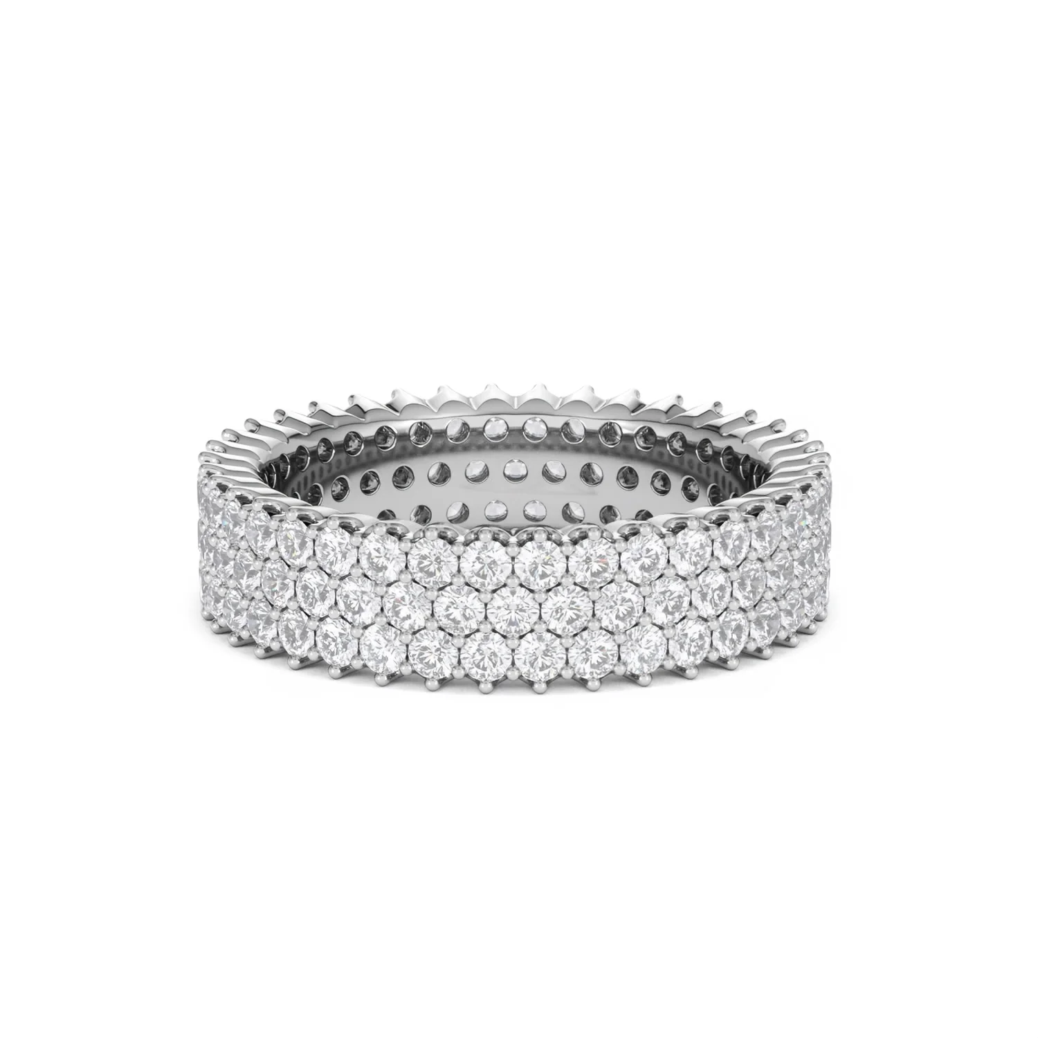 Jasmine Lab Diamond Pave Eternity Ring 2.00ct G/VS in Platinum - Image 31
