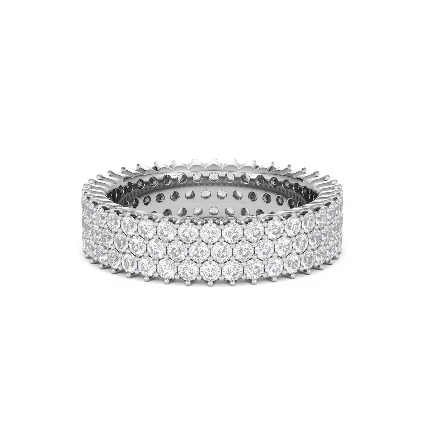 Jasmine Lab Diamond Pave Eternity Ring 2.00ct G/VS in Platinum - Image 34