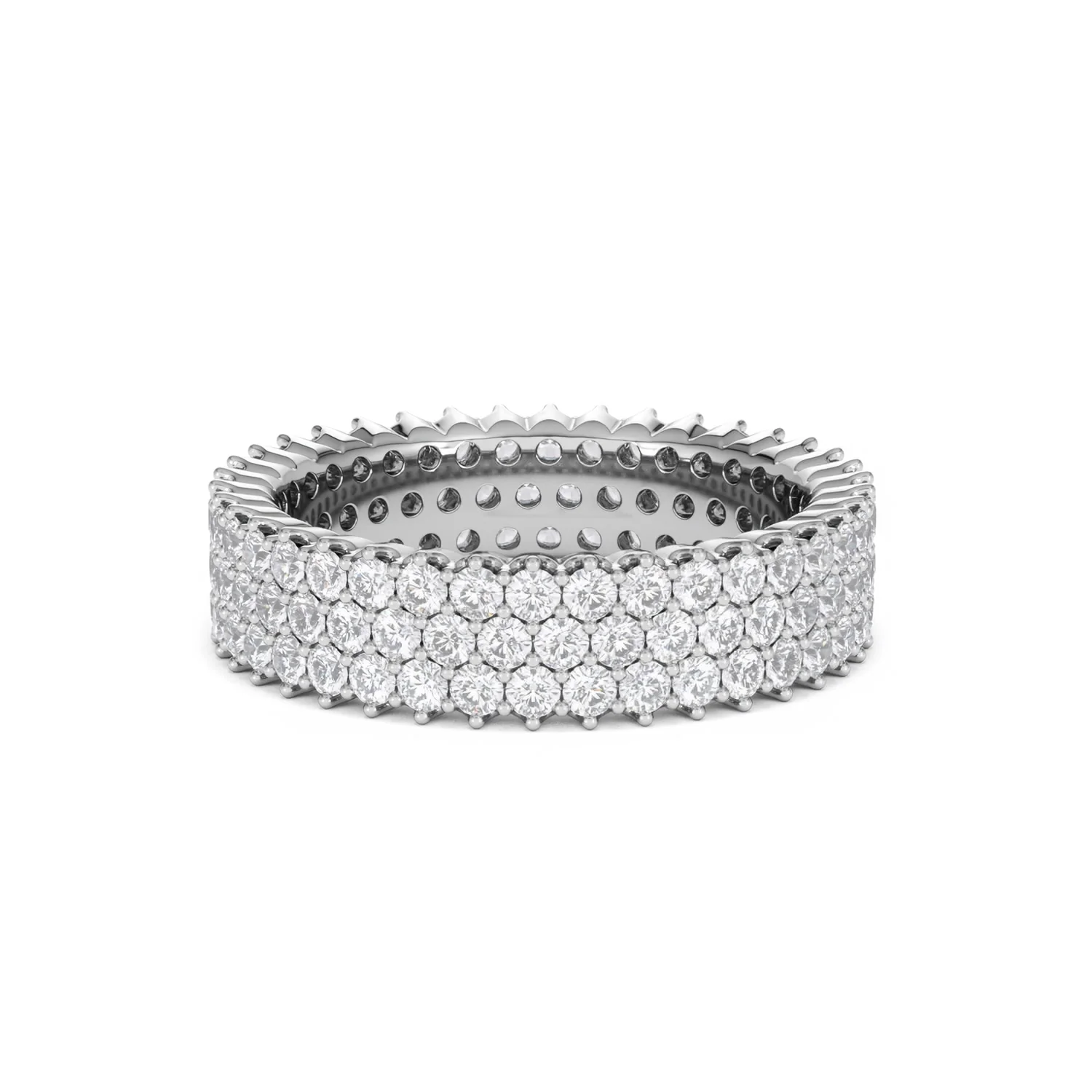 Jasmine Lab Diamond Pave Eternity Ring 2.00ct G/VS in Platinum - Image 36
