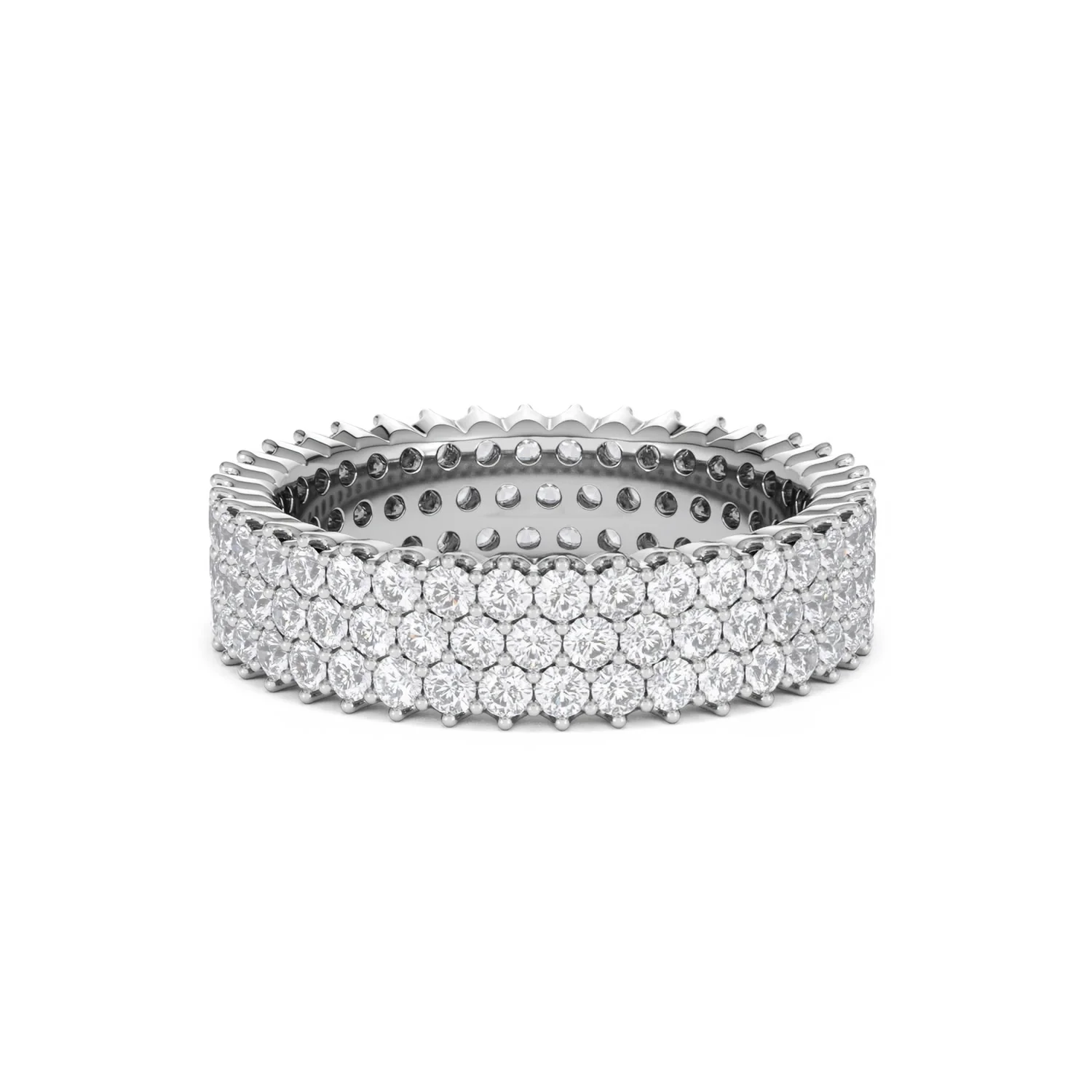 Jasmine Lab Diamond Pave Eternity Ring 2.00ct G/VS in Platinum - Image 37
