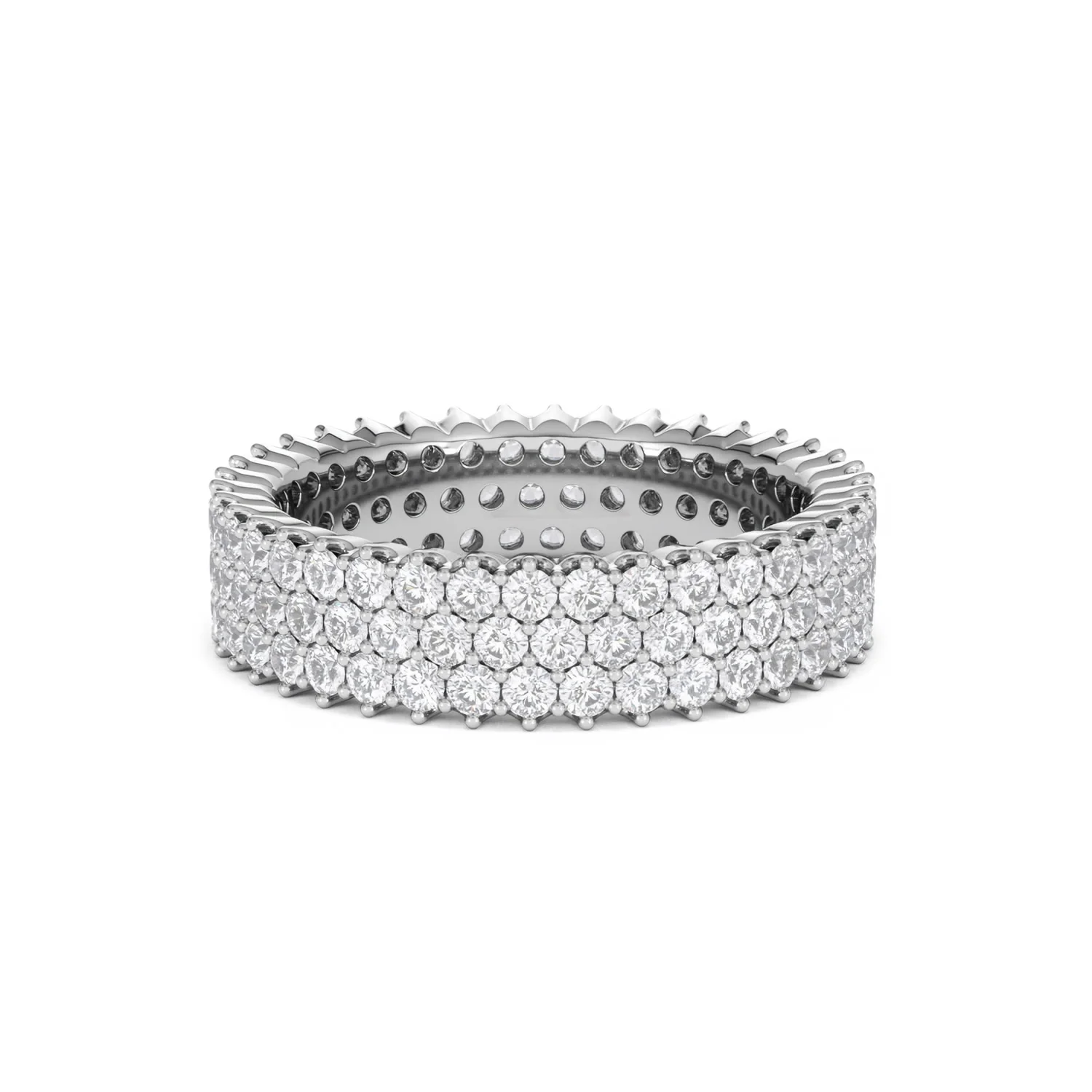 Jasmine Lab Diamond Pave Eternity Ring 2.00ct G/VS in Platinum - Image 38