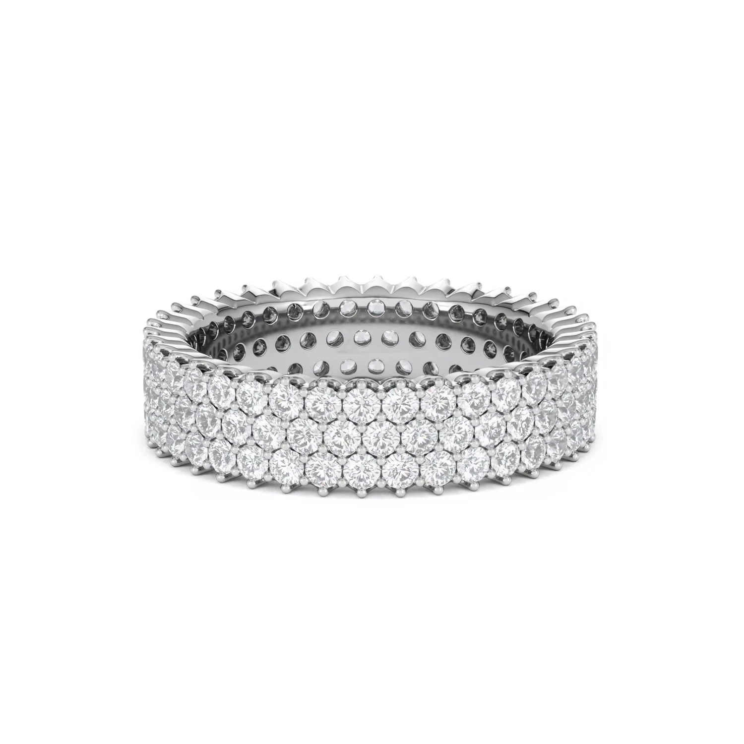 Jasmine Lab Diamond Pave Eternity Ring 2.00ct G/VS in Platinum - Image 40