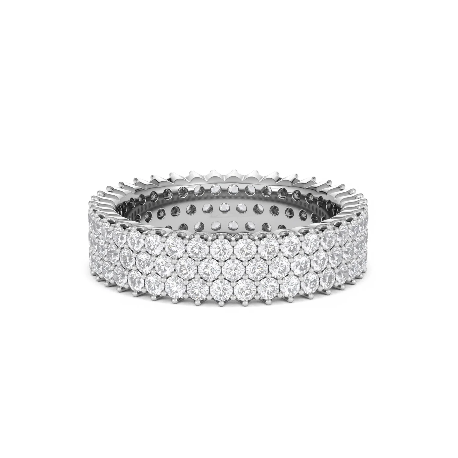 Jasmine Lab Diamond Pave Eternity Ring 2.00ct G/VS in Platinum - Image 42