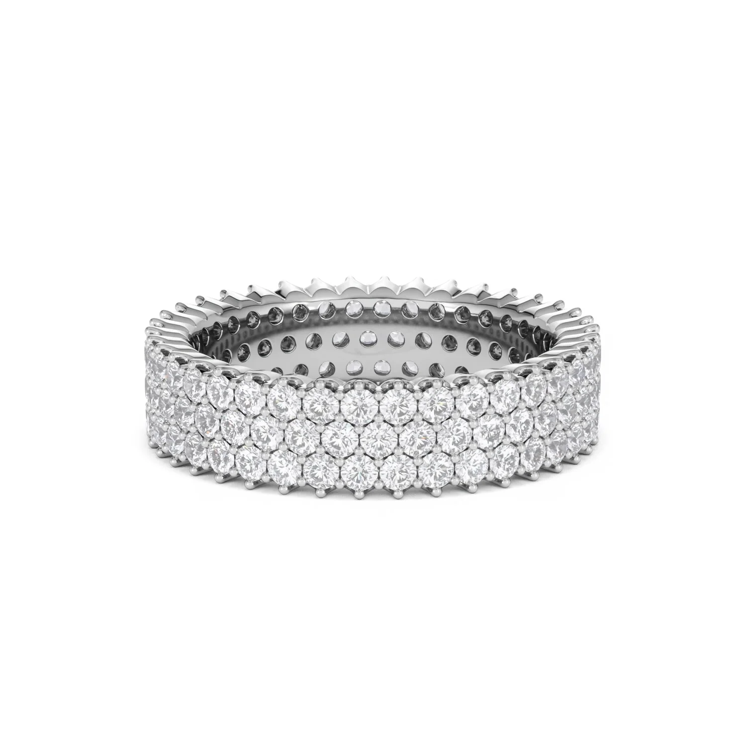 Jasmine Lab Diamond Pave Eternity Ring 2.00ct G/VS in Platinum - Image 46