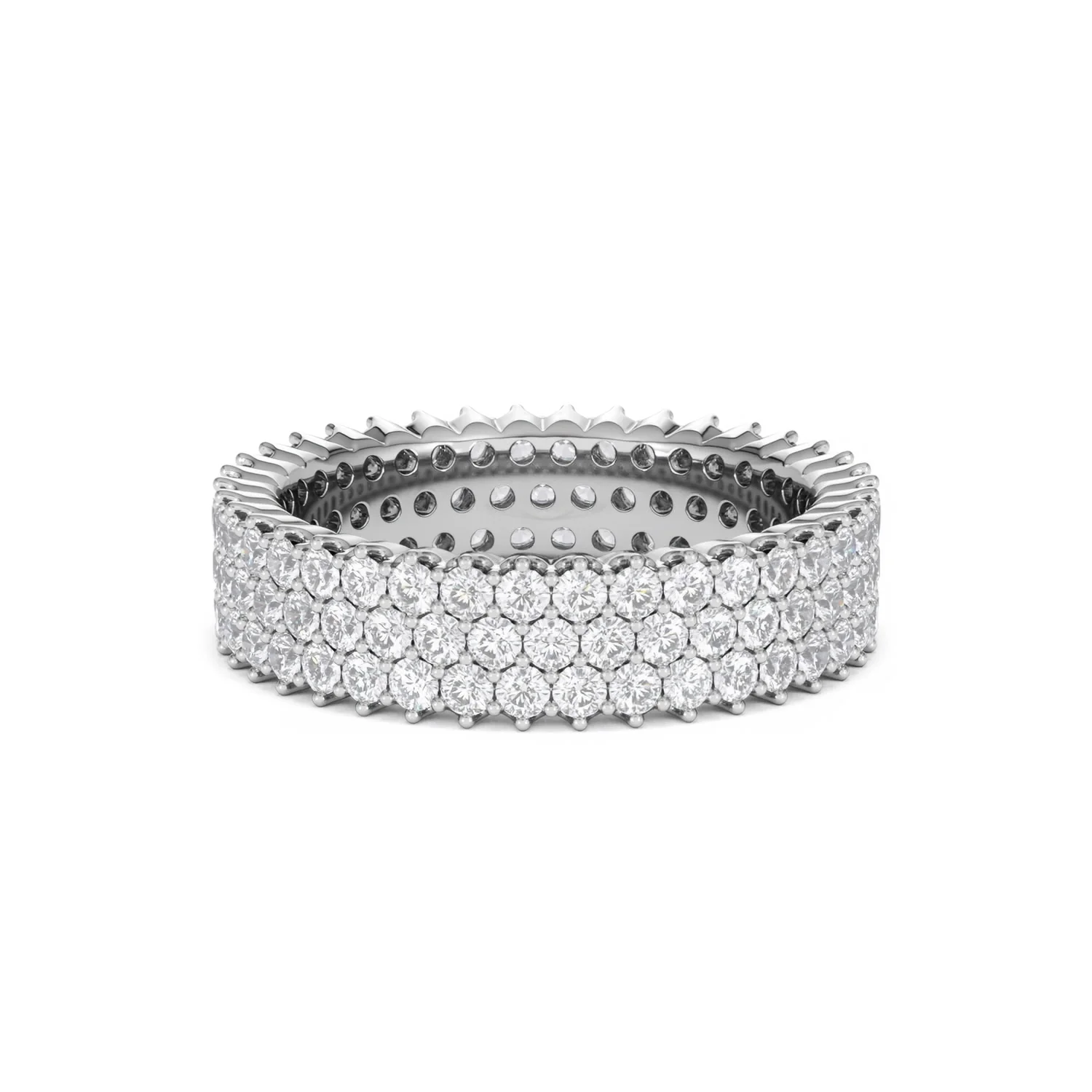 Jasmine Lab Diamond Pave Eternity Ring 2.00ct G/VS in Platinum - Image 48