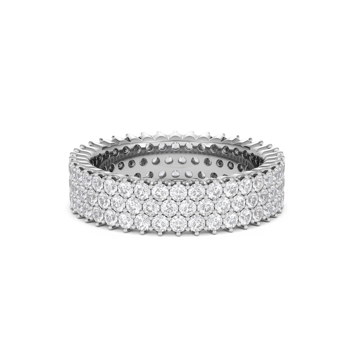 Jasmine Lab Diamond Pave Eternity Ring 2.00ct G/VS in Platinum - Image 49