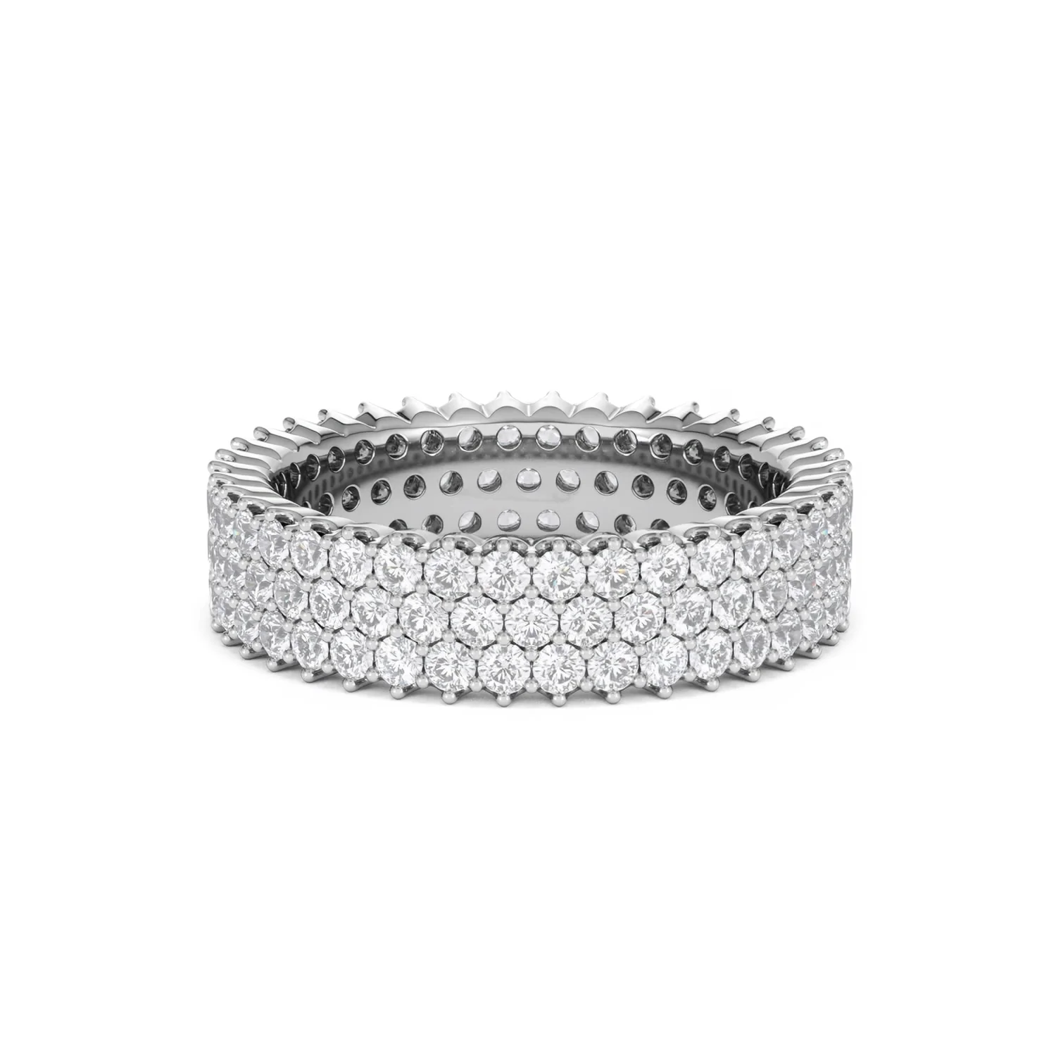 Jasmine Lab Diamond Pave Eternity Ring 2.00ct G/VS in Platinum - Image 52