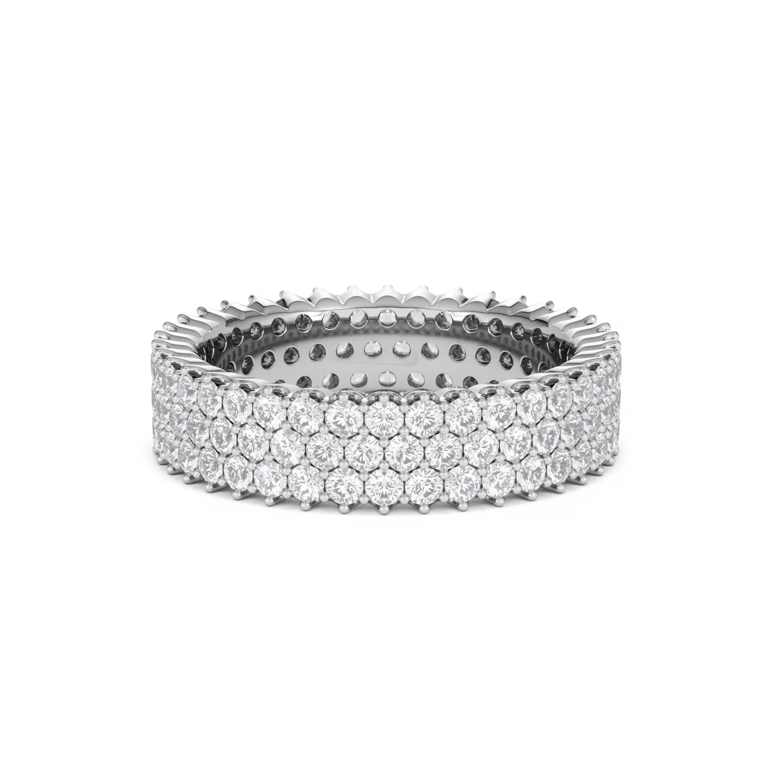 Jasmine Lab Diamond Pave Eternity Ring 2.00ct G/VS in Platinum - Image 53