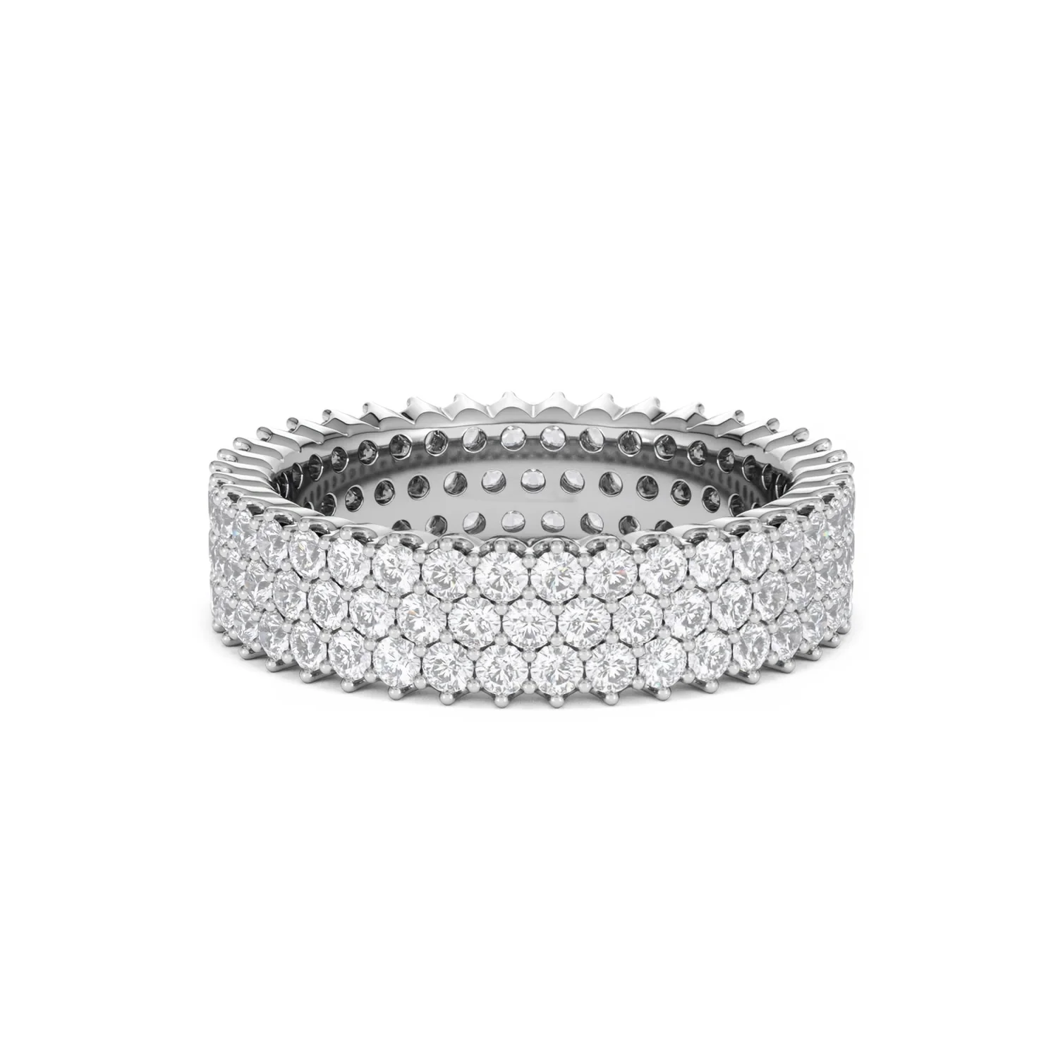 Jasmine Lab Diamond Pave Eternity Ring 2.00ct G/VS in Platinum - Image 54