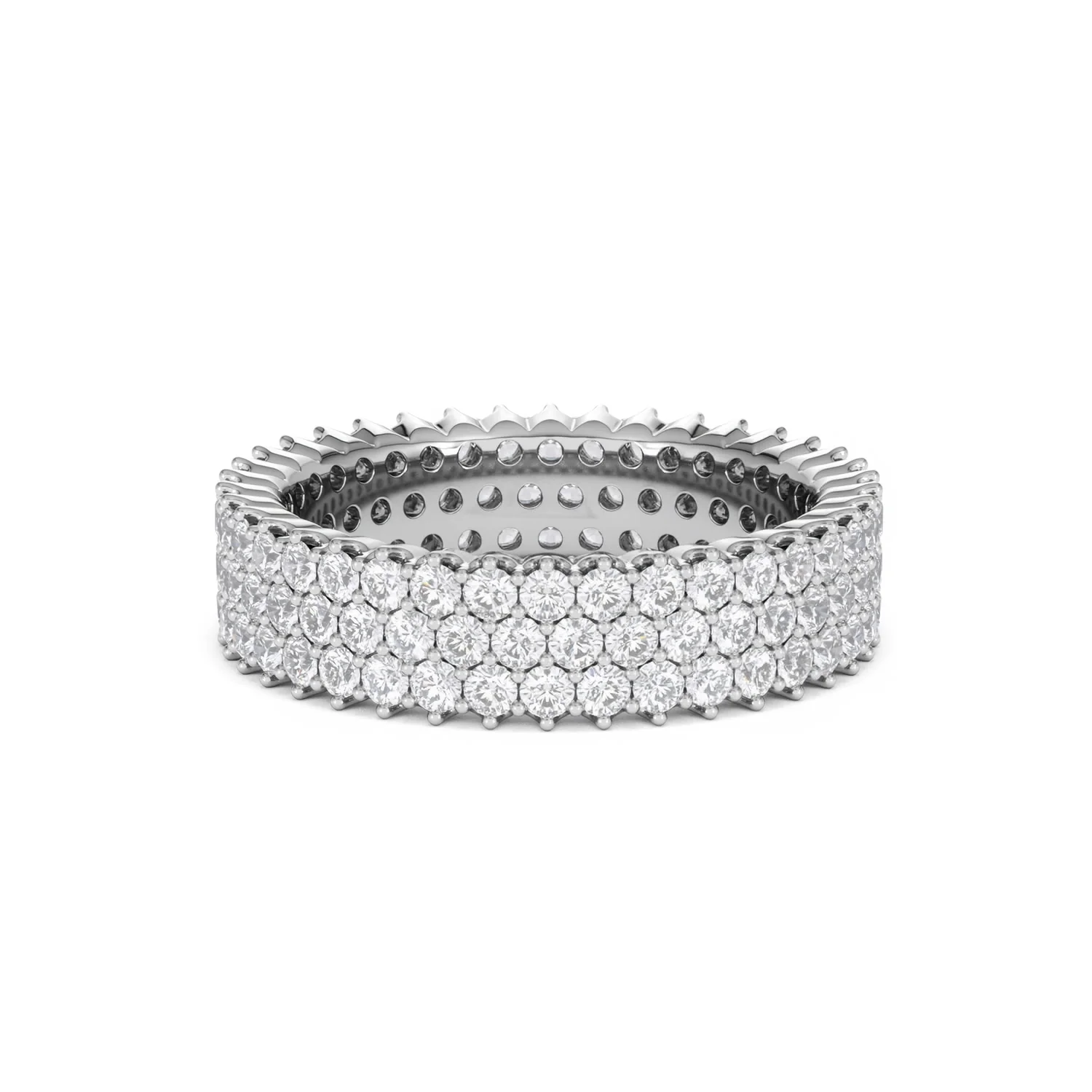 Jasmine Lab Diamond Pave Eternity Ring 2.00ct G/VS in Platinum - Image 55