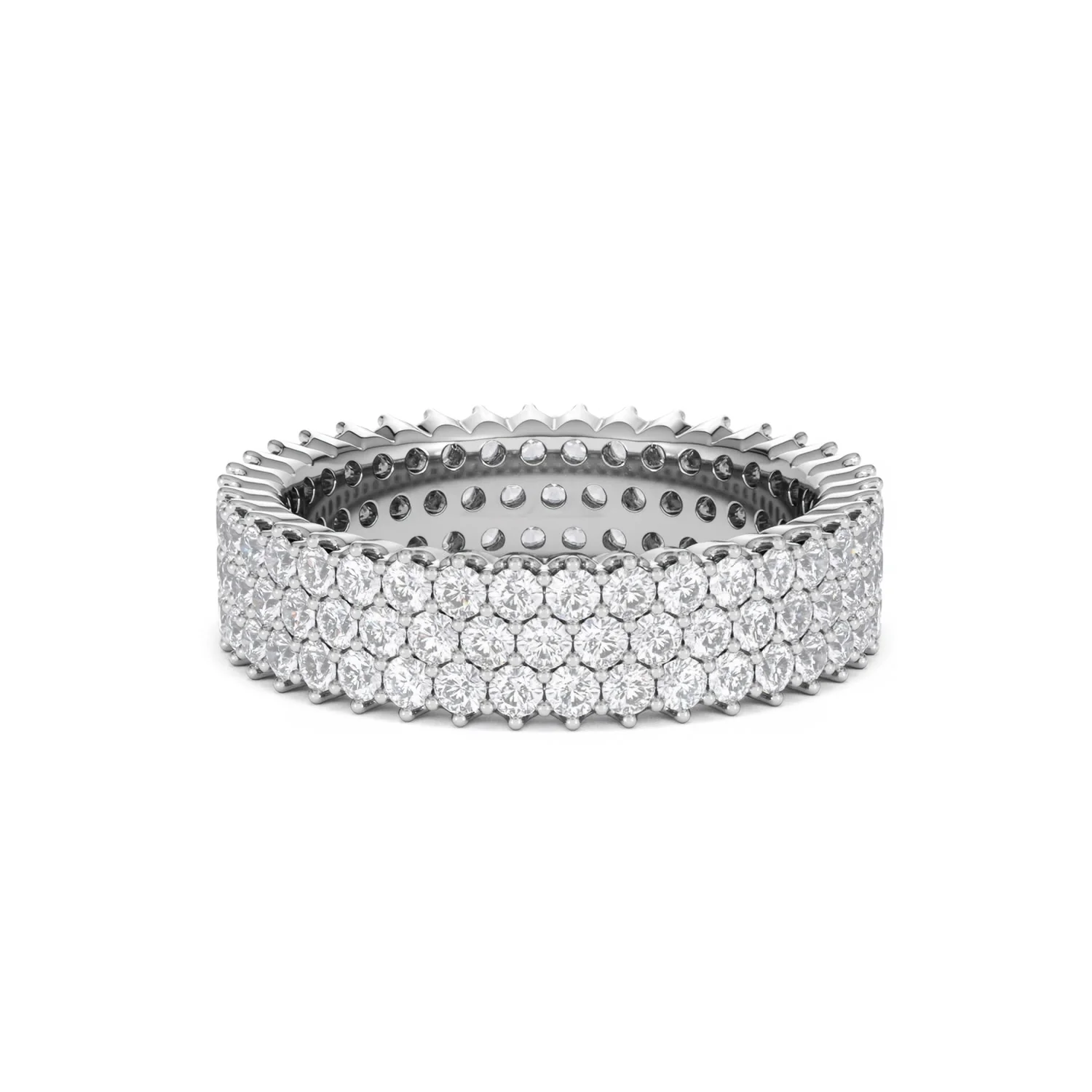 Jasmine Lab Diamond Pave Eternity Ring 2.00ct G/VS in Platinum - Image 58