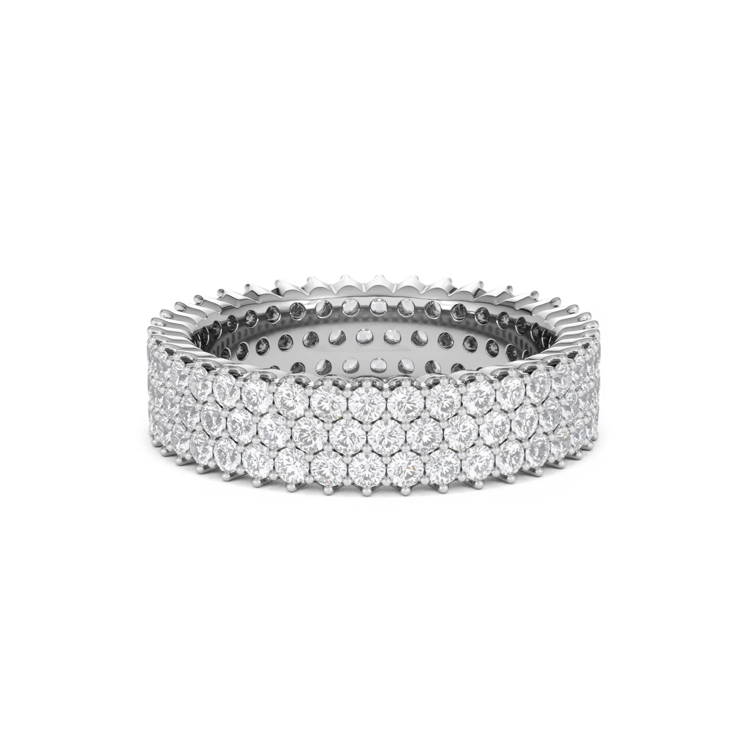 Jasmine Lab Diamond Pave Eternity Ring 2.00ct G/VS in Platinum - Image 59