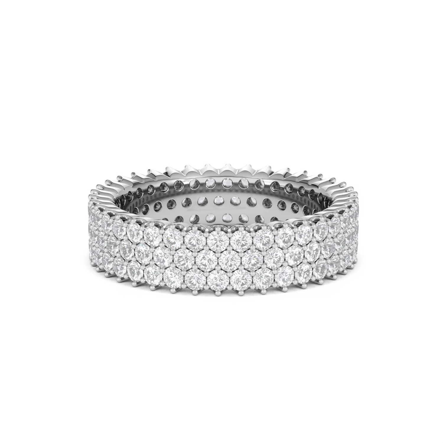 Jasmine Lab Diamond Pave Eternity Ring 2.00ct G/VS in Platinum - Image 63